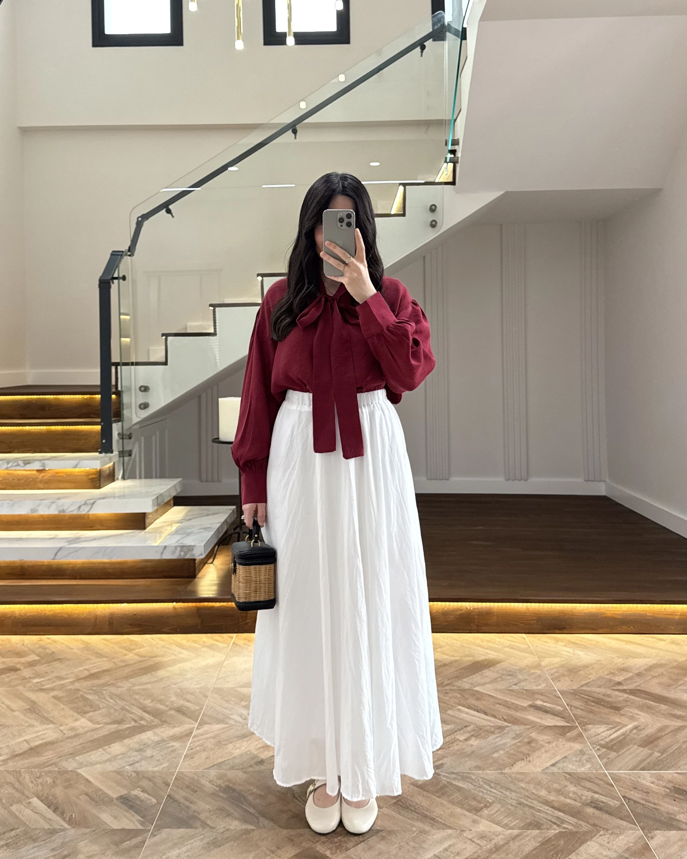 BORDO BAĞCIKLI GÖMLEK -5050