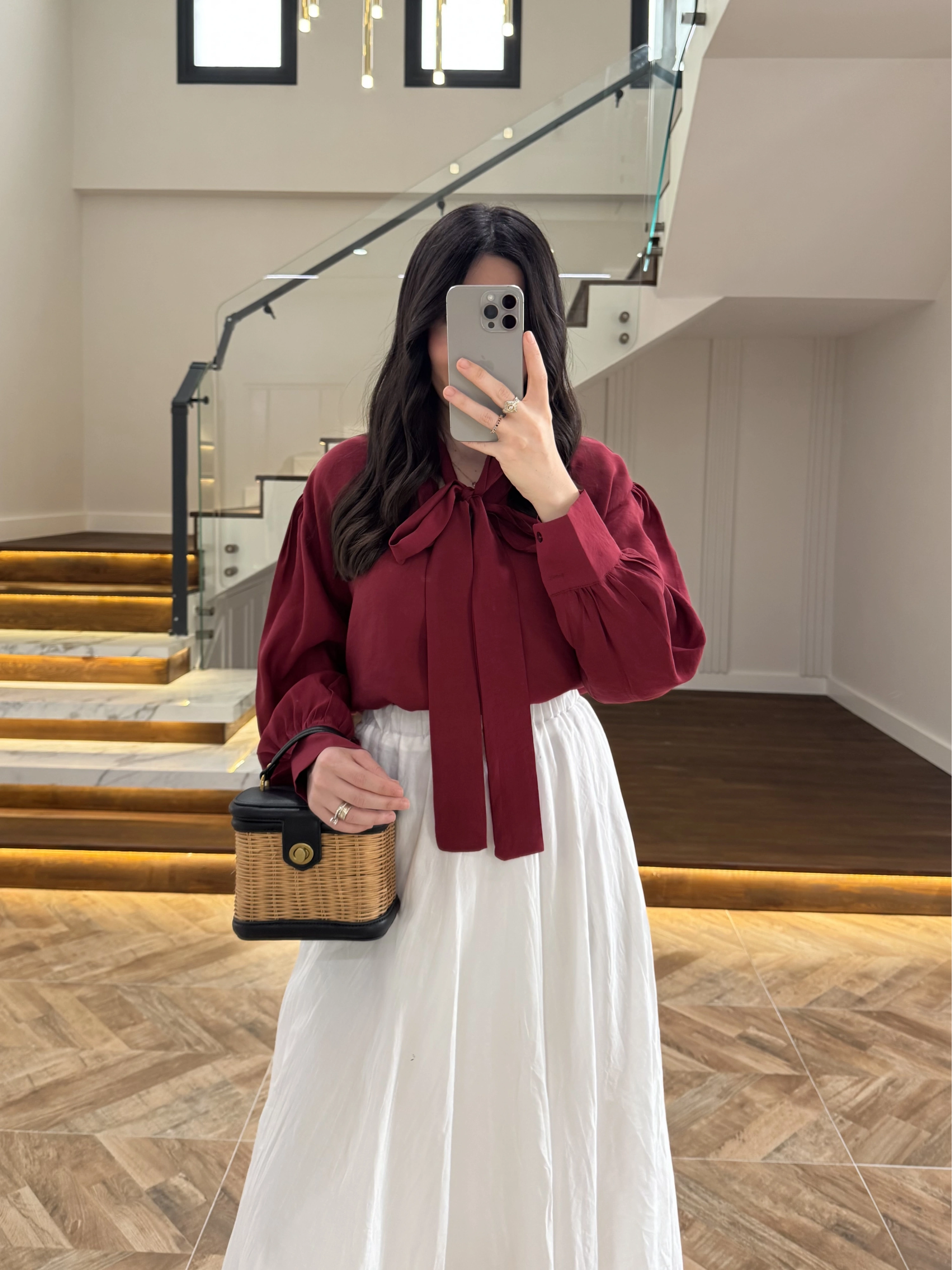 BORDO BAĞCIKLI GÖMLEK -5050