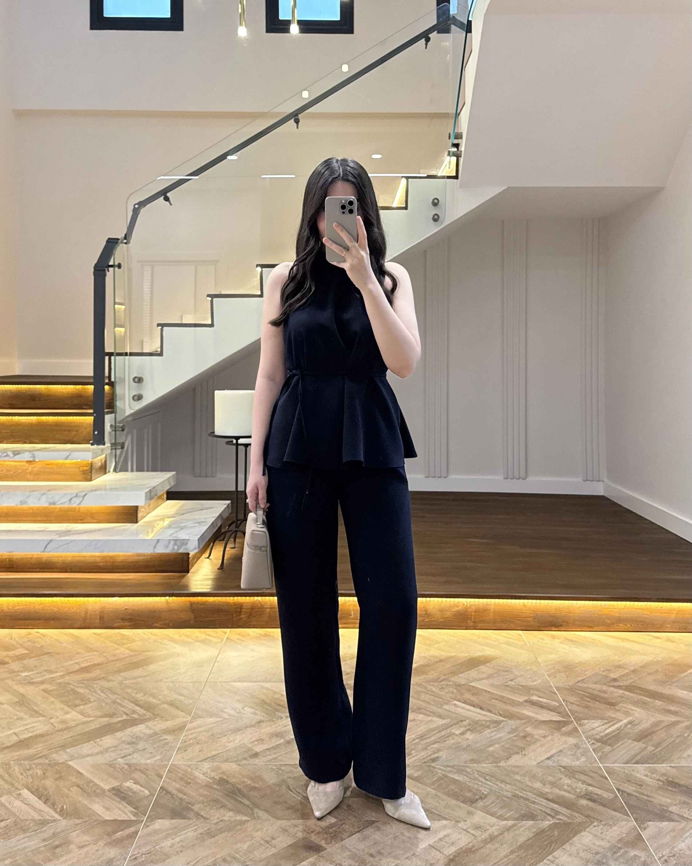 LACİVERT BAĞLAMA DETAY TAKIM -8920