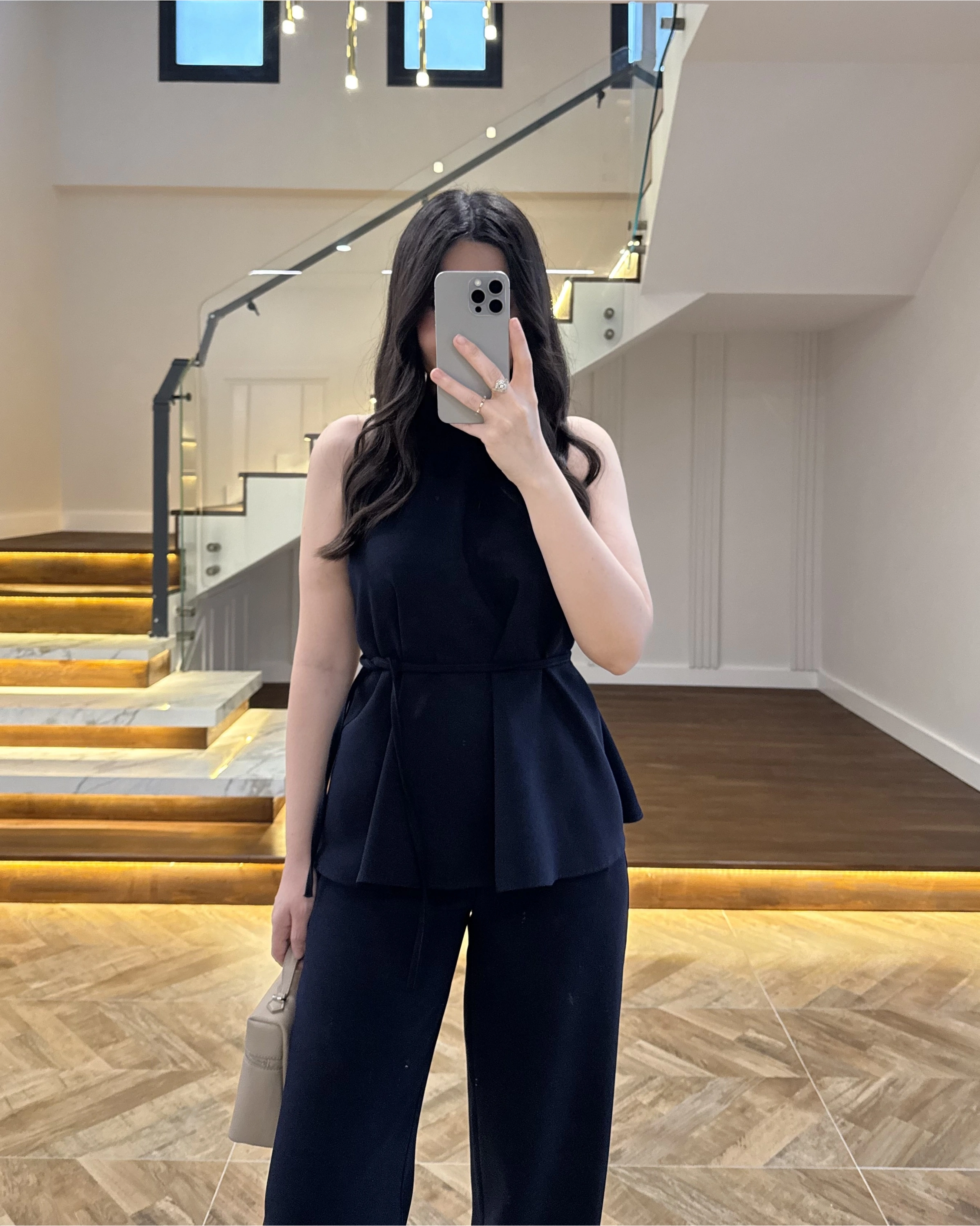 LACİVERT BAĞLAMA DETAY TAKIM -8920