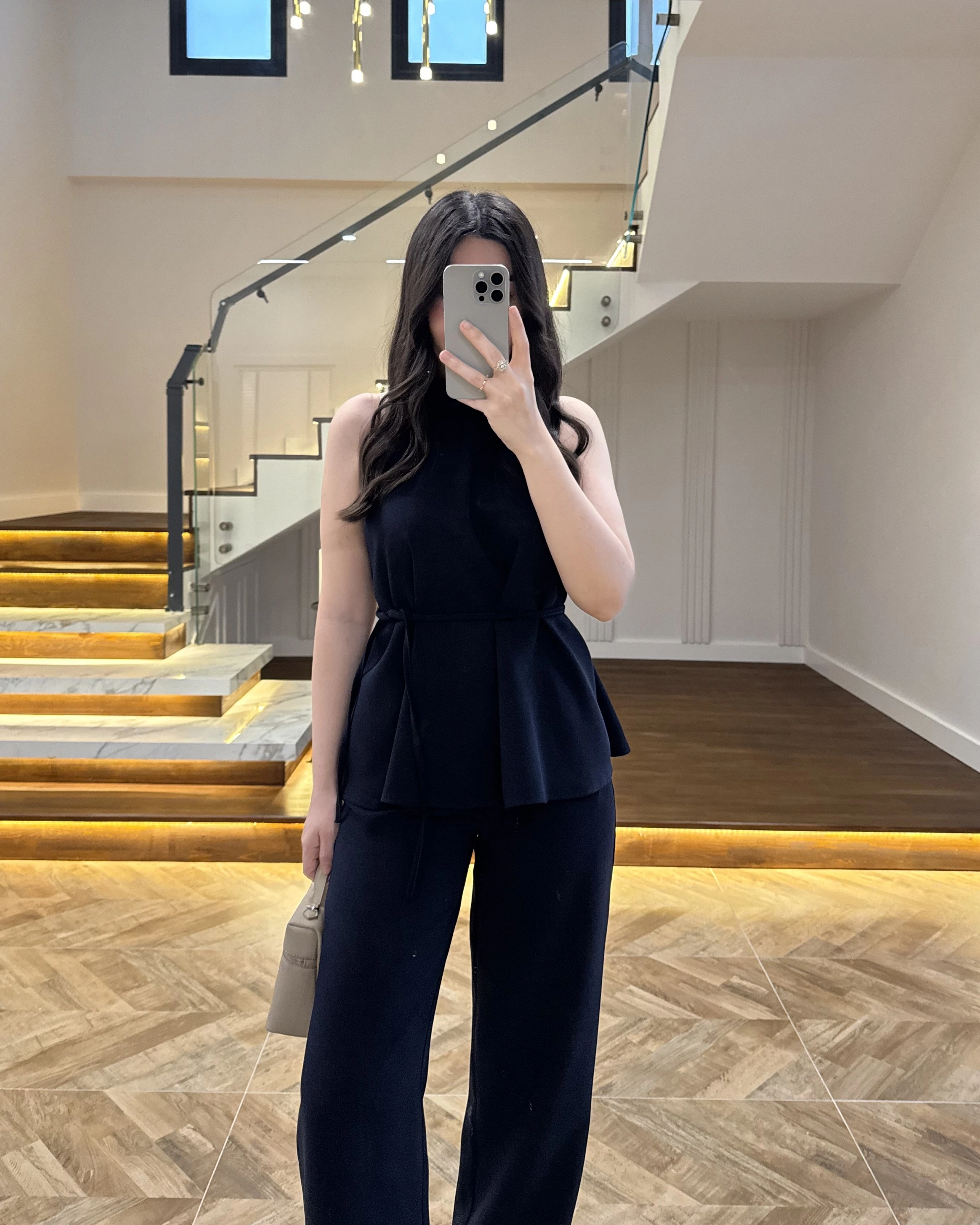 LACİVERT BAĞLAMA DETAY TAKIM -8920