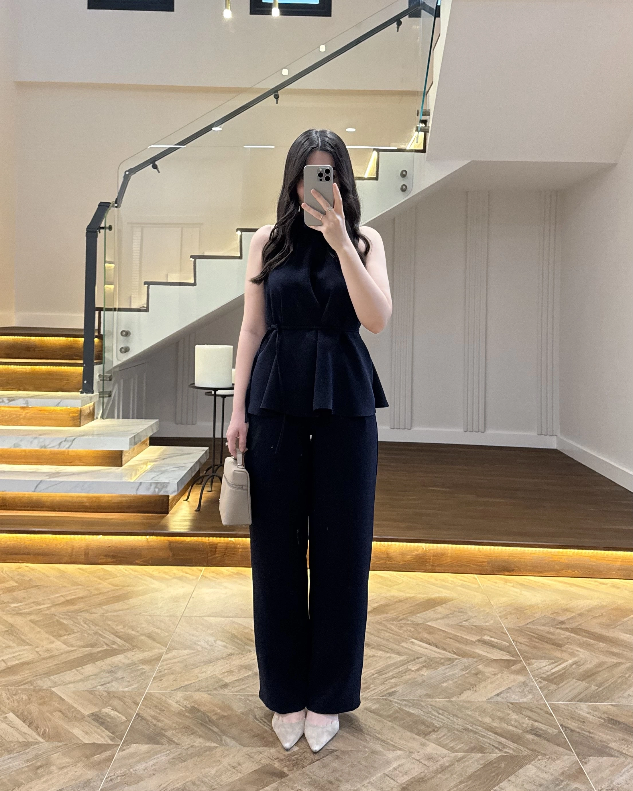 LACİVERT BAĞLAMA DETAY TAKIM -8920