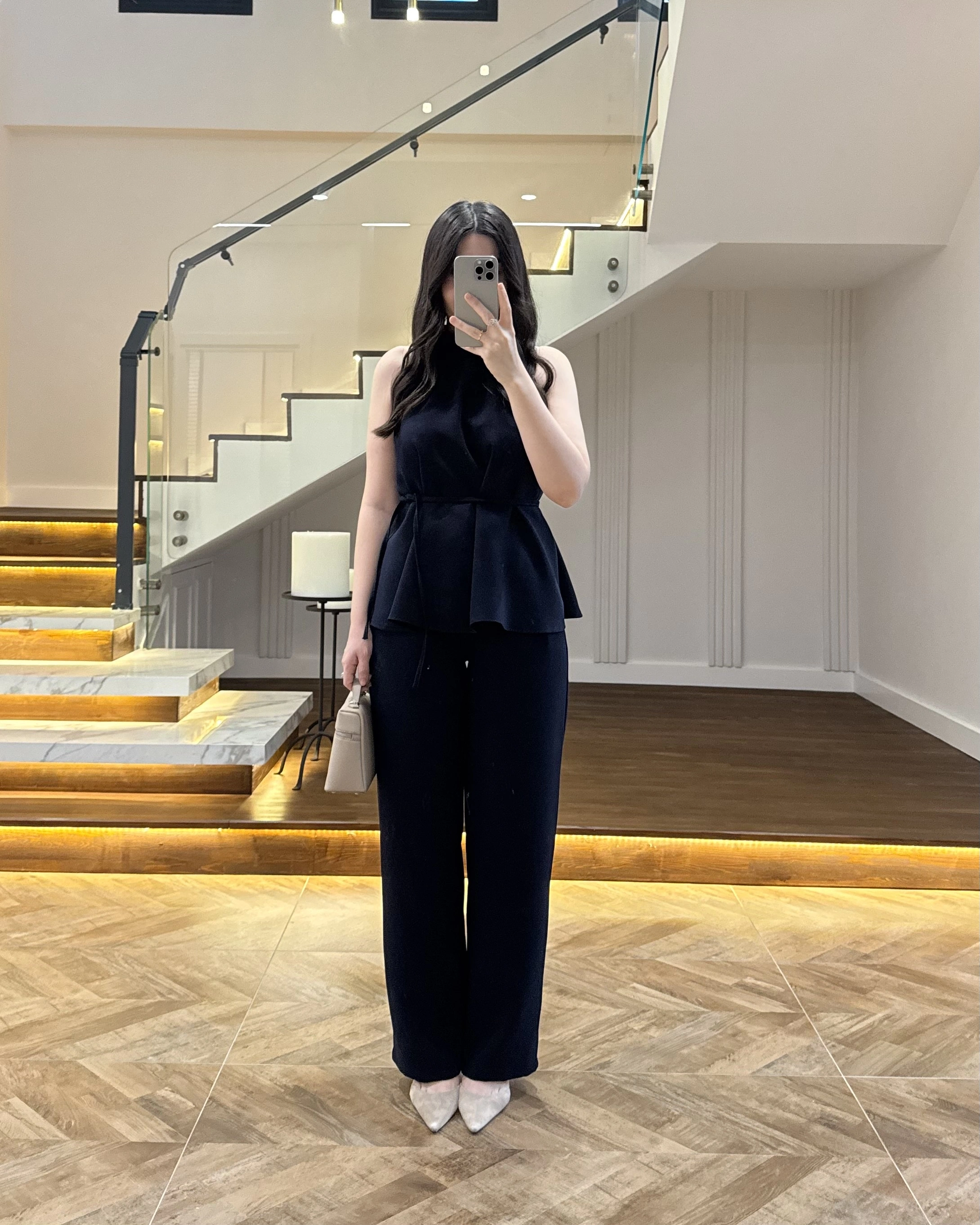 LACİVERT BAĞLAMA DETAY TAKIM -8920