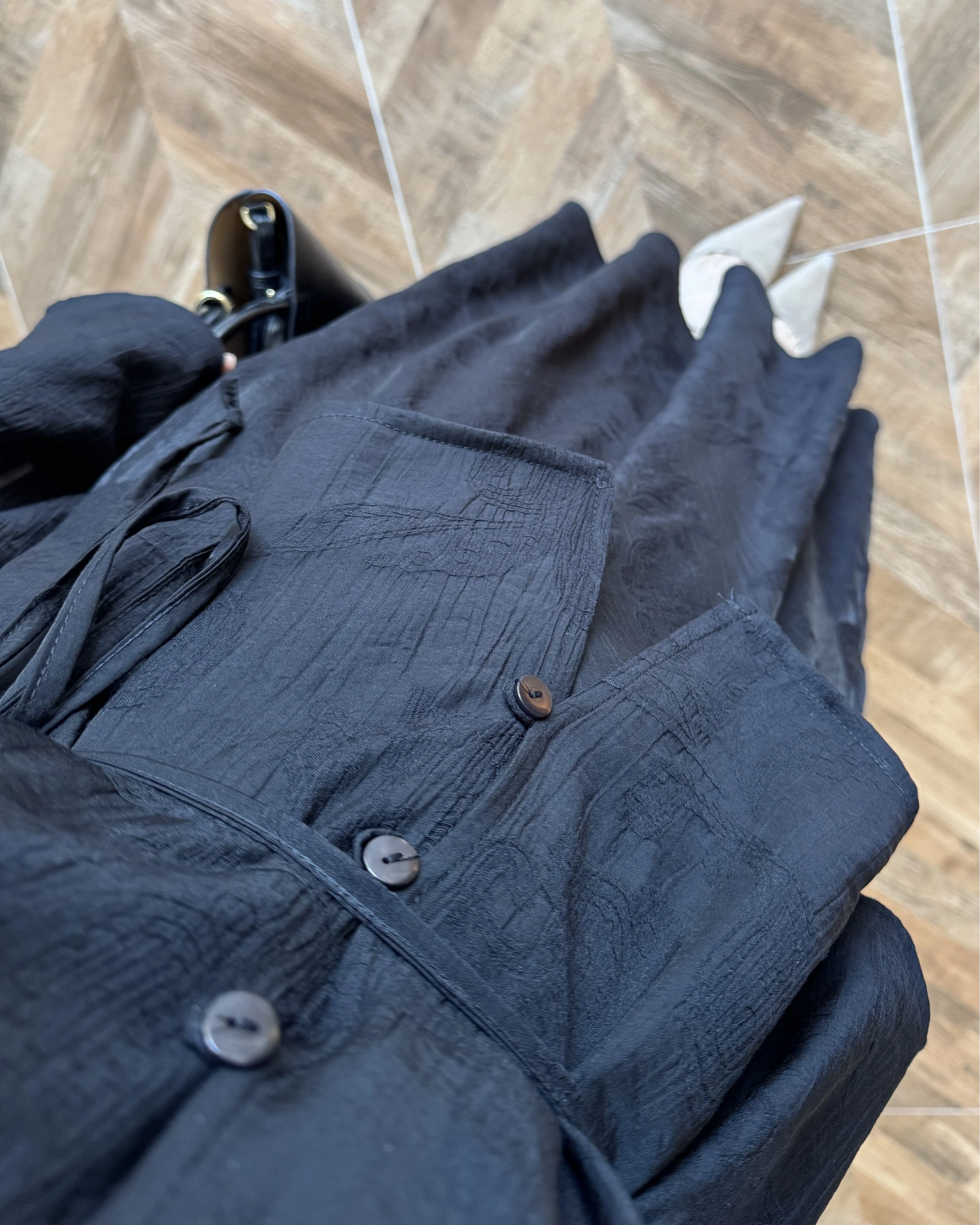 SİYAH İTHAL KUMAŞ ETEK TAKIM-9061