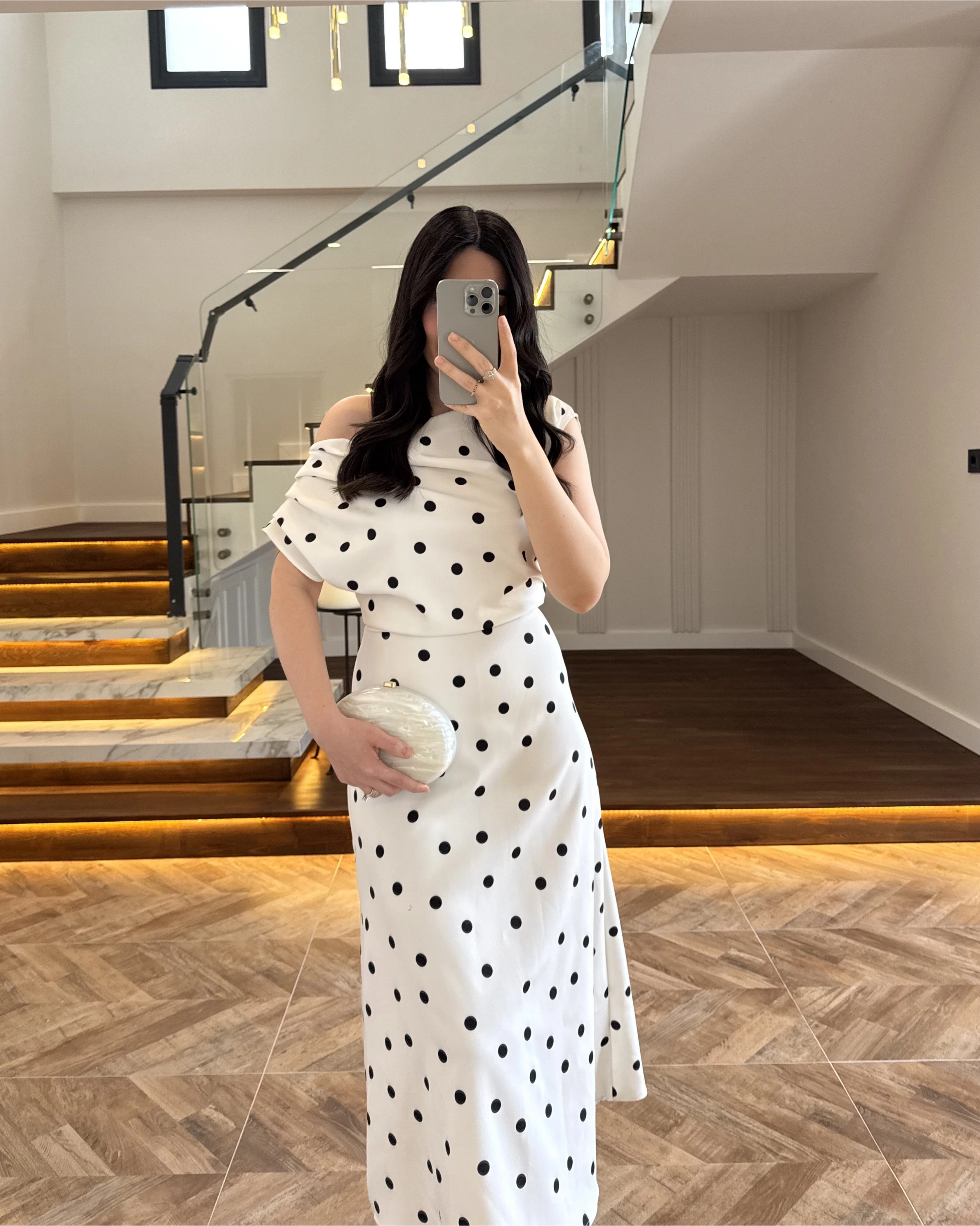 ( ÖN SİPARİŞTİR) PUANTİYELİ KAYIK YAKA ELBİSE-8708