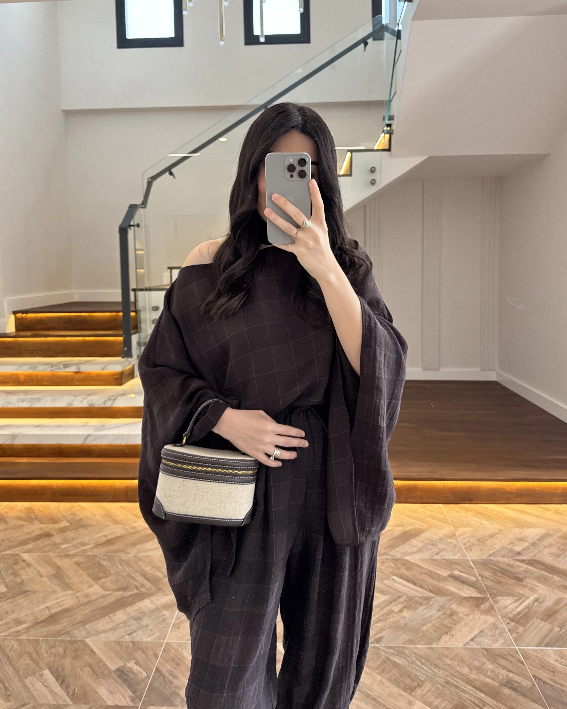 KAHVE PANÇOLU ŞALVAR TAKIM -51344