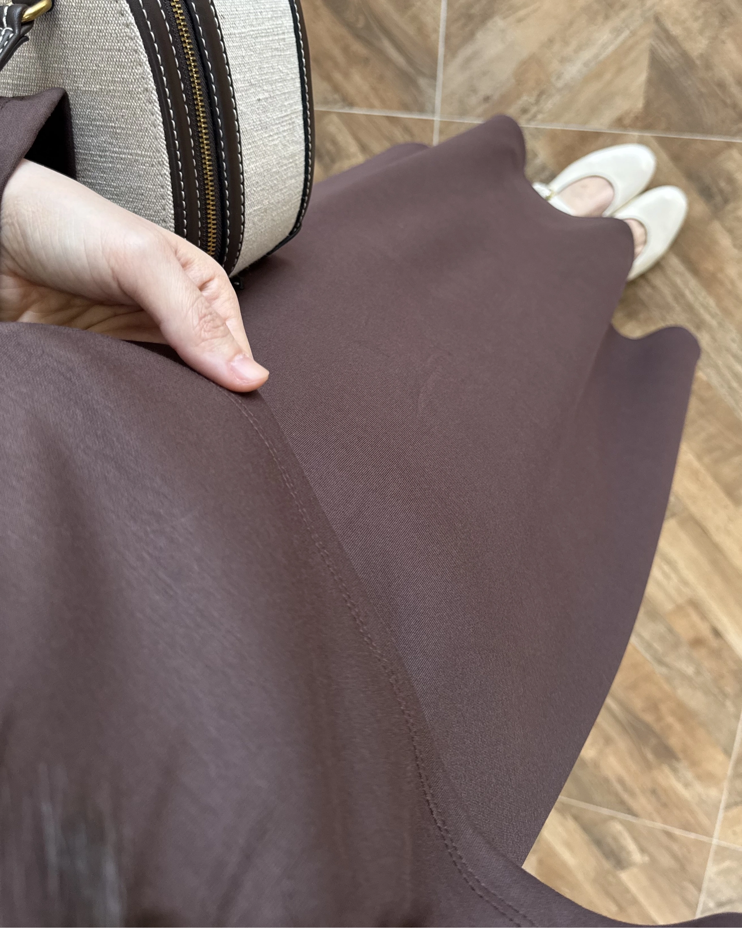 KAHVERENGİ MODAL İKİLİ ELBİSE -4064