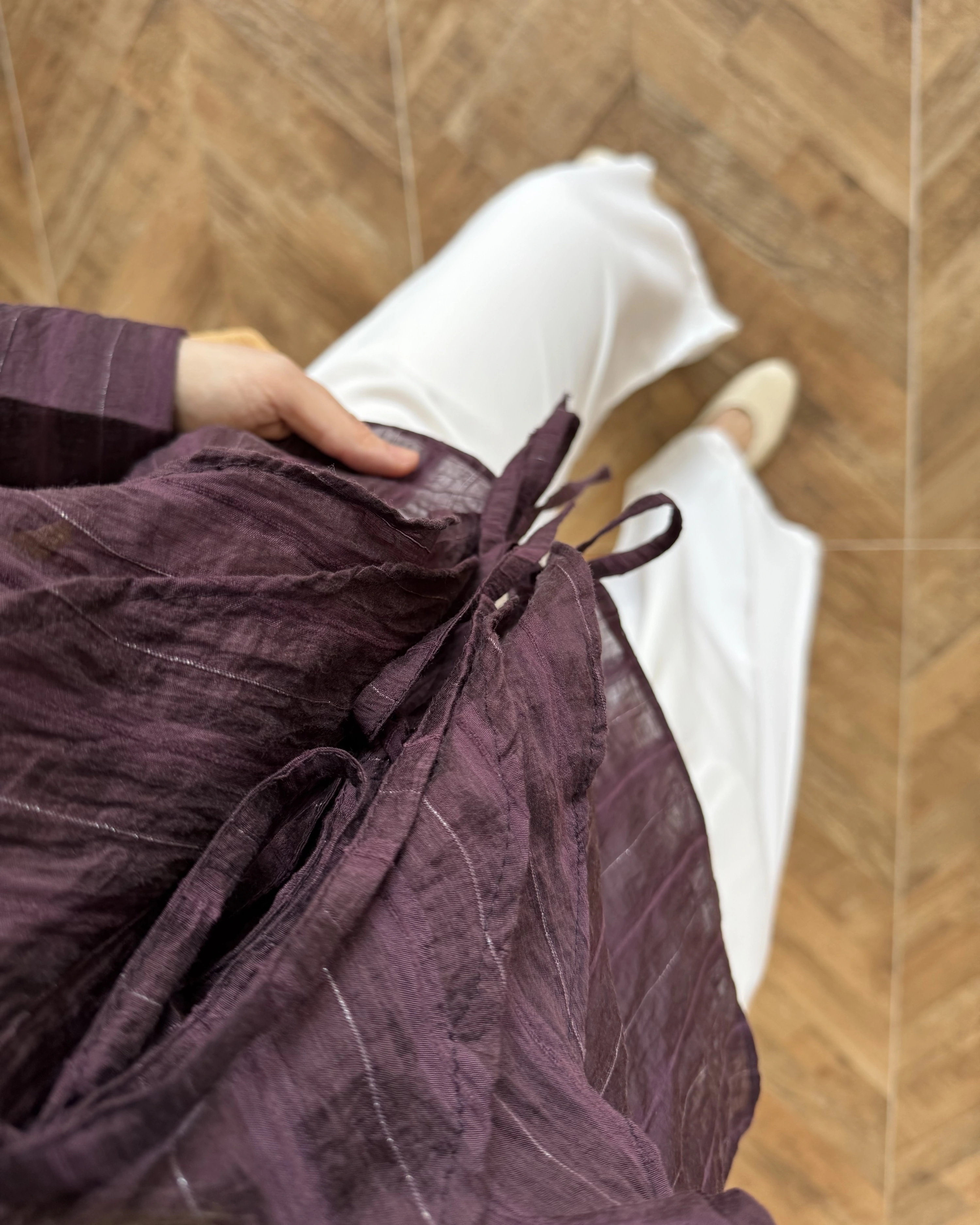 MÜRDÜM ÖNÜ FIRFIR BAĞLAMA DETAYLI BLUZ-1069