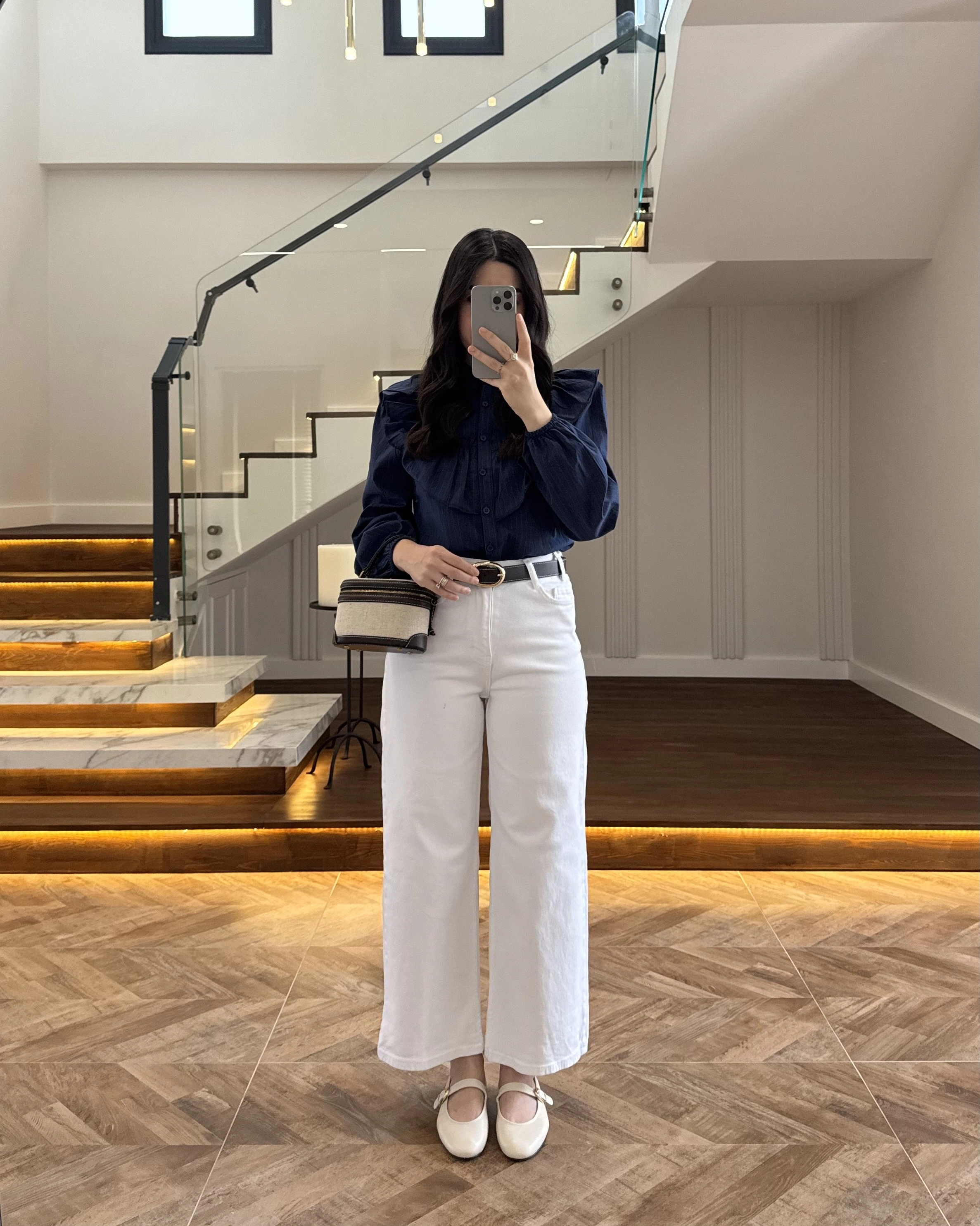 LACİVERT FIRFIRLI GÖMLEK -260919