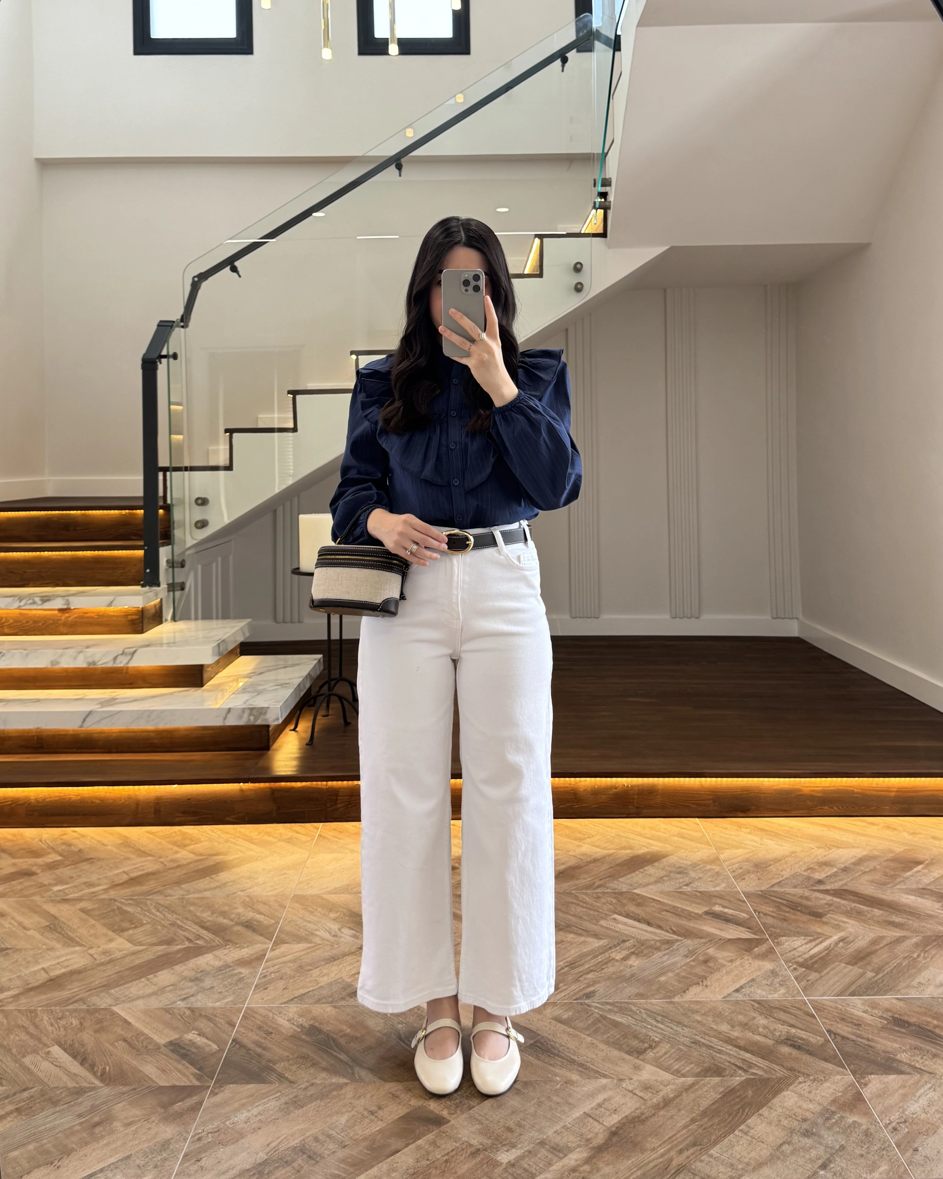 LACİVERT FIRFIRLI GÖMLEK -260919