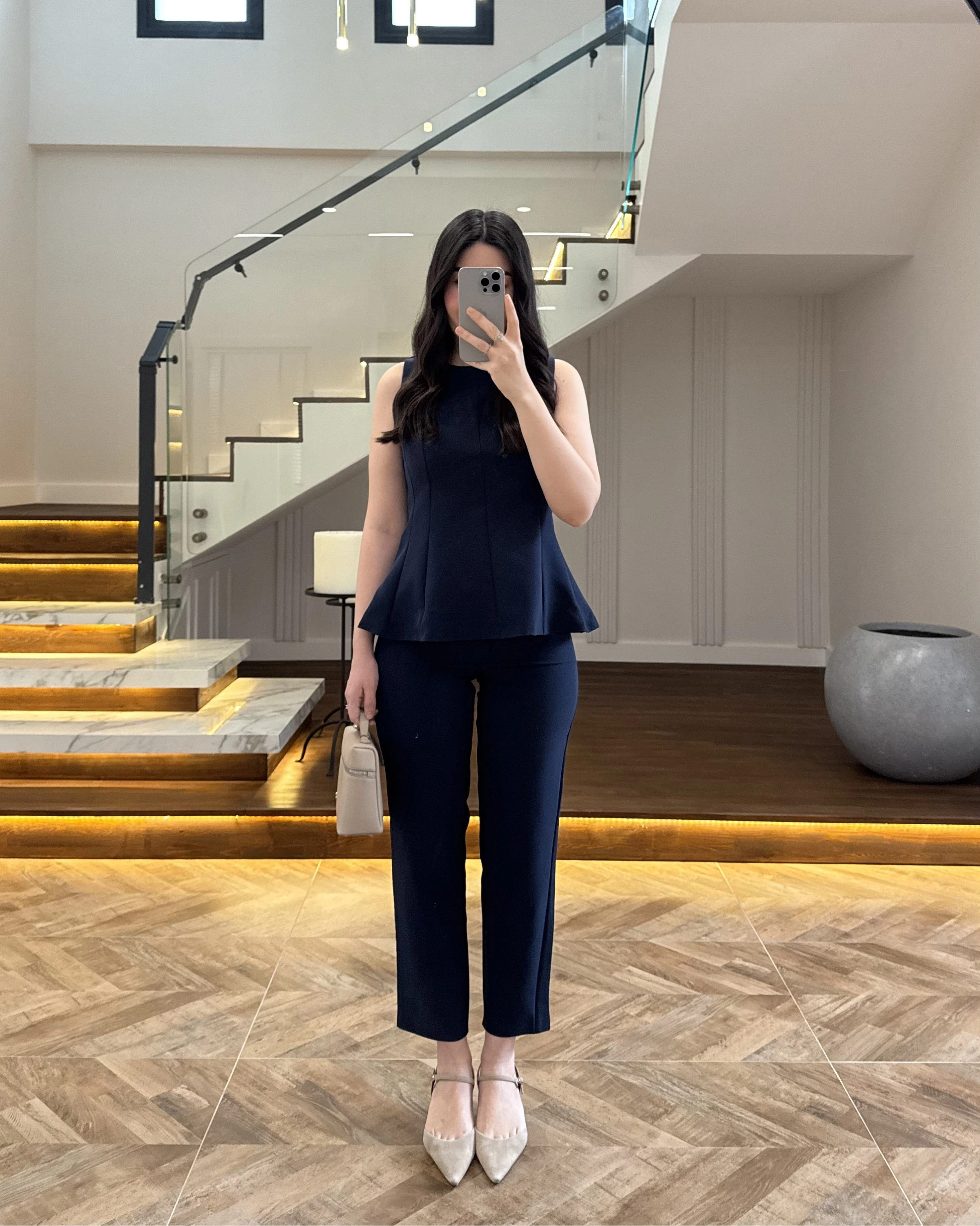 LACİVERT BLUZ PANTOLON TAKIM-260883