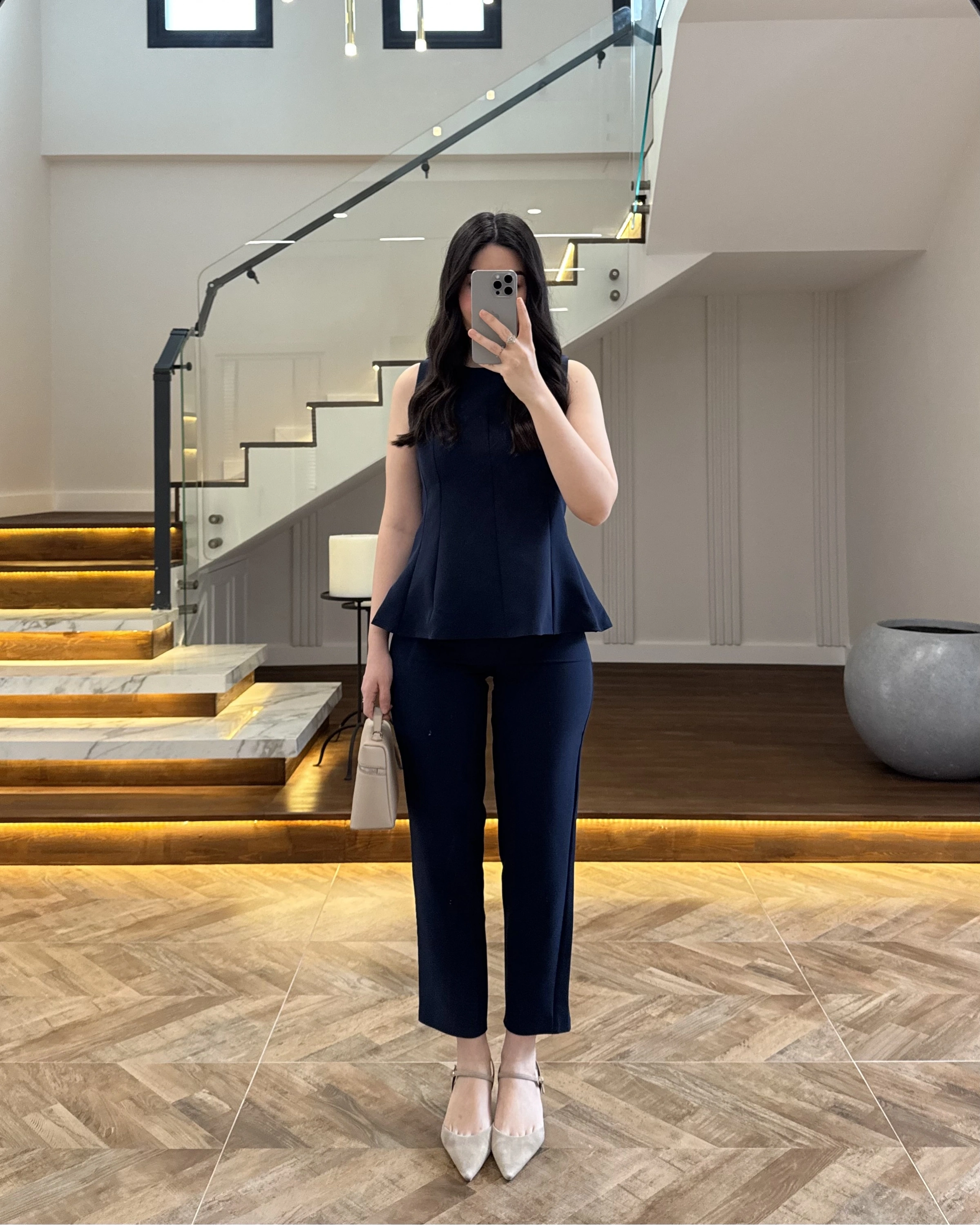 LACİVERT BLUZ PANTOLON TAKIM-260883