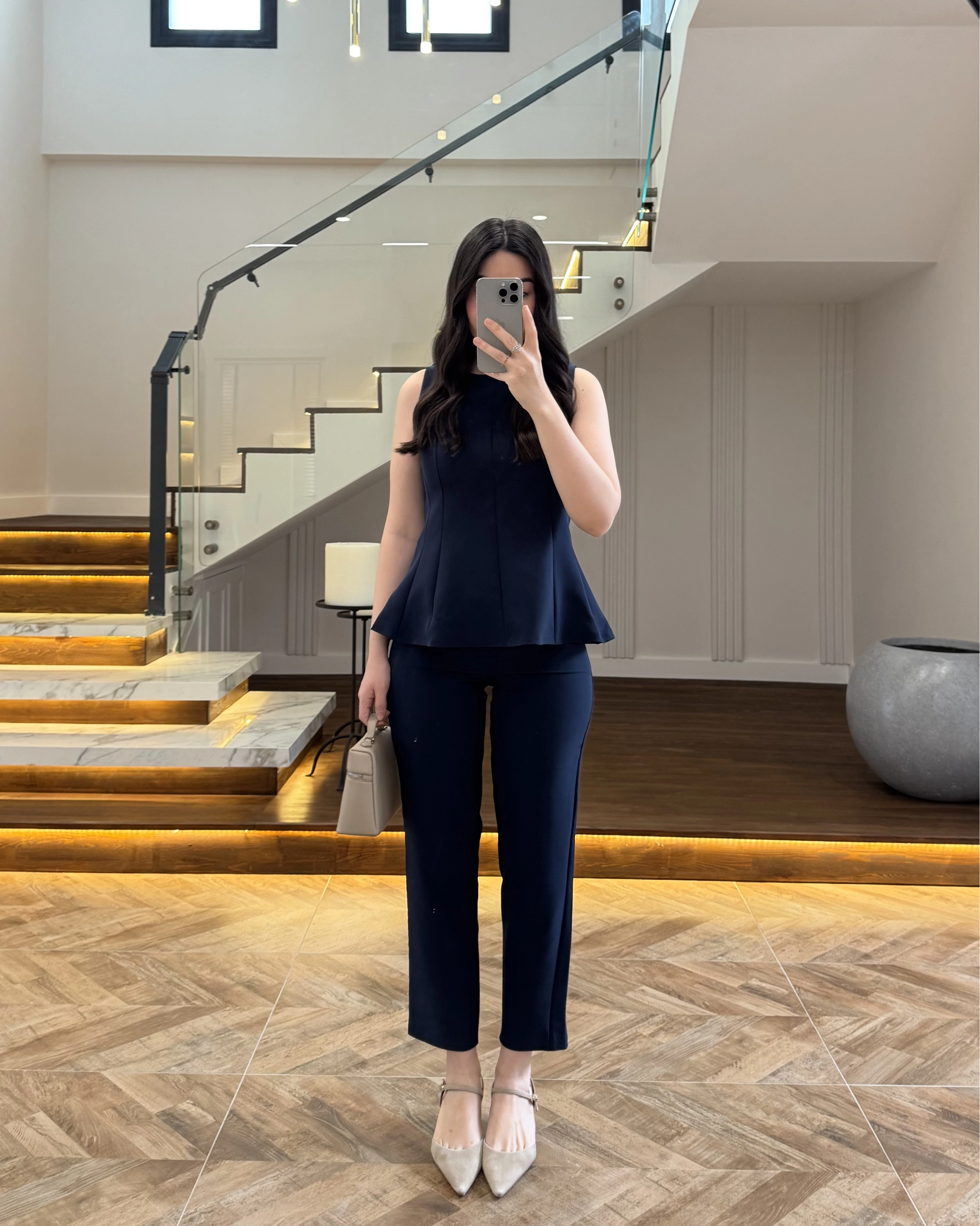 LACİVERT BLUZ PANTOLON TAKIM-260883