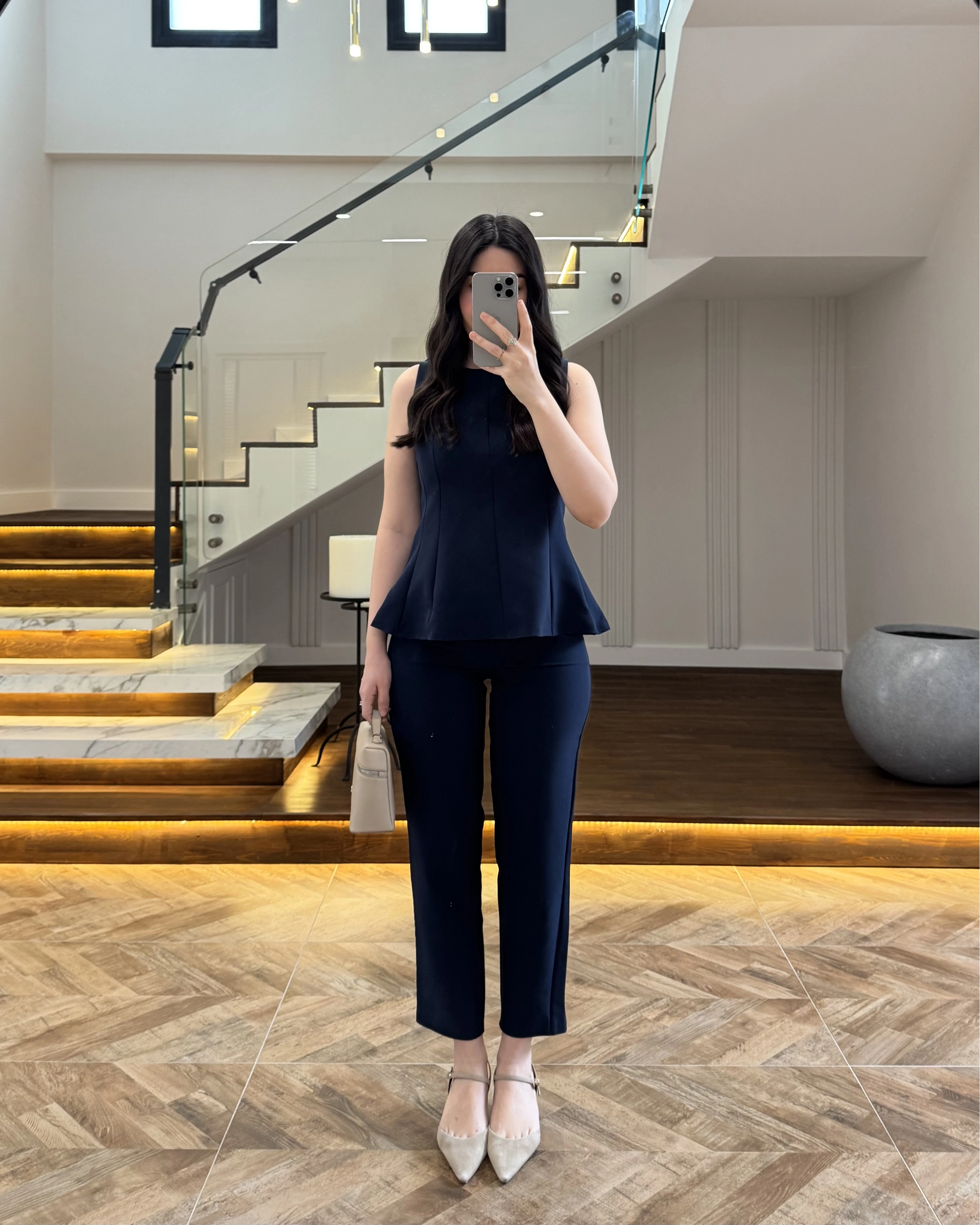 LACİVERT BLUZ PANTOLON TAKIM-260883