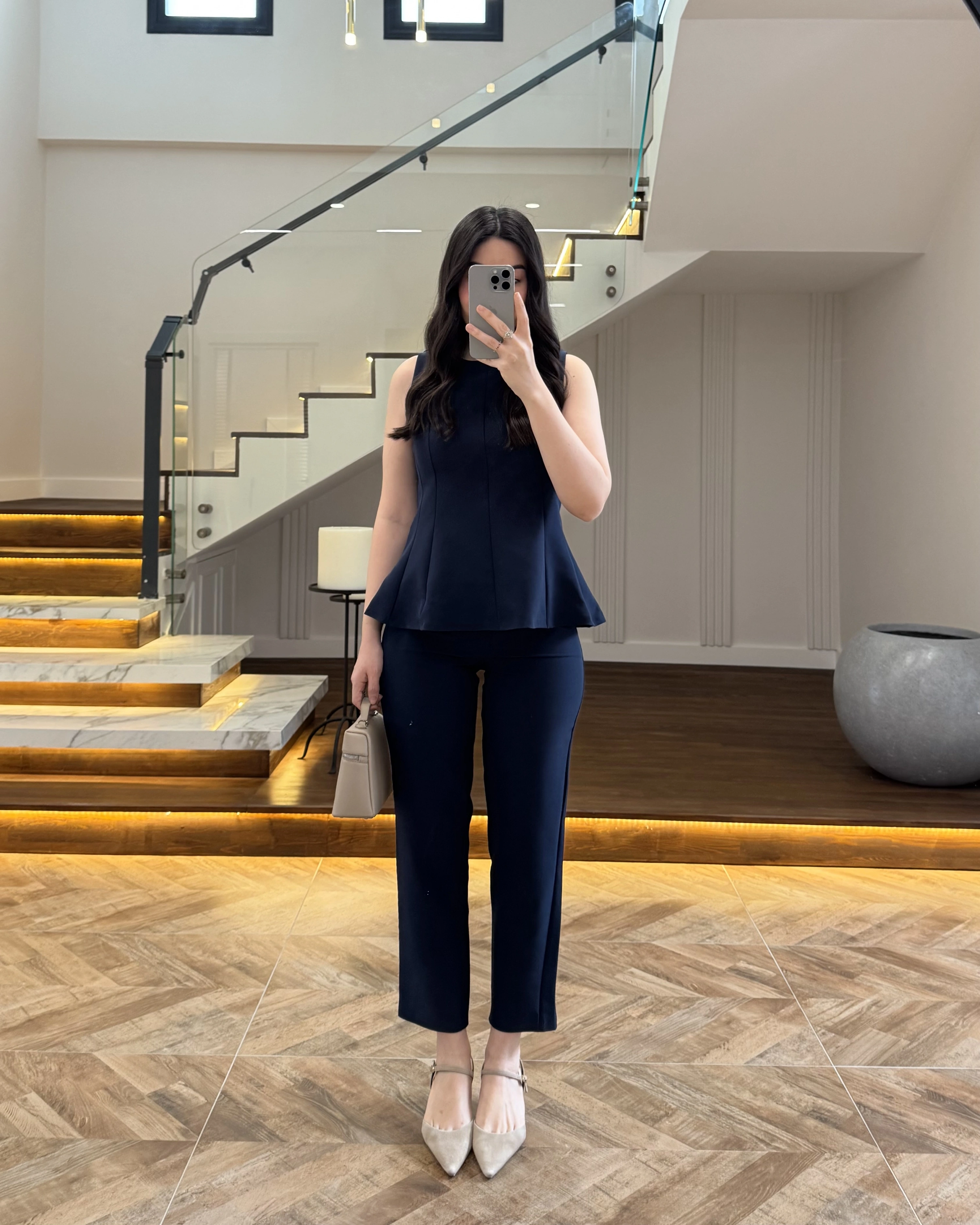 LACİVERT BLUZ PANTOLON TAKIM-260883