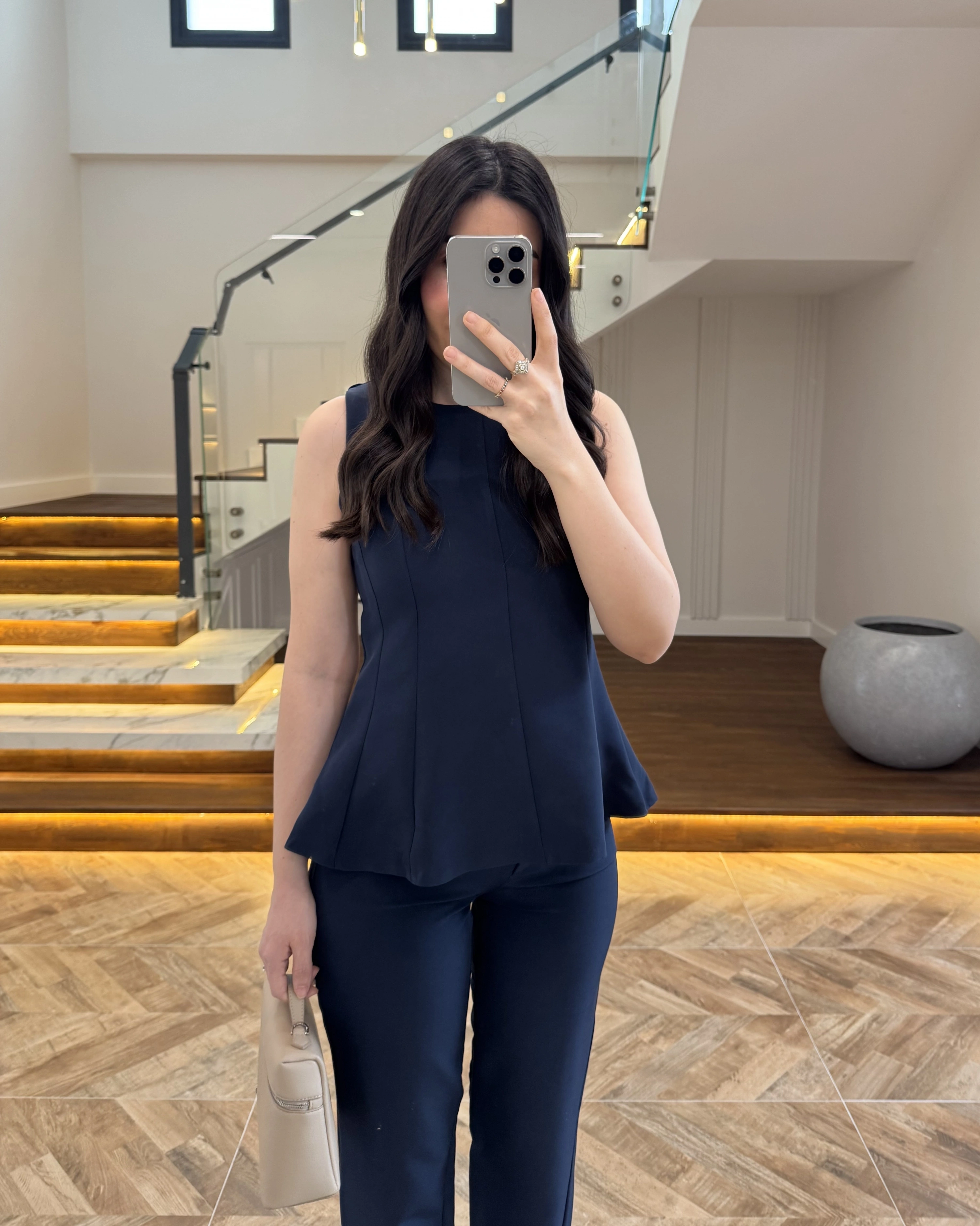 LACİVERT BLUZ PANTOLON TAKIM-260883