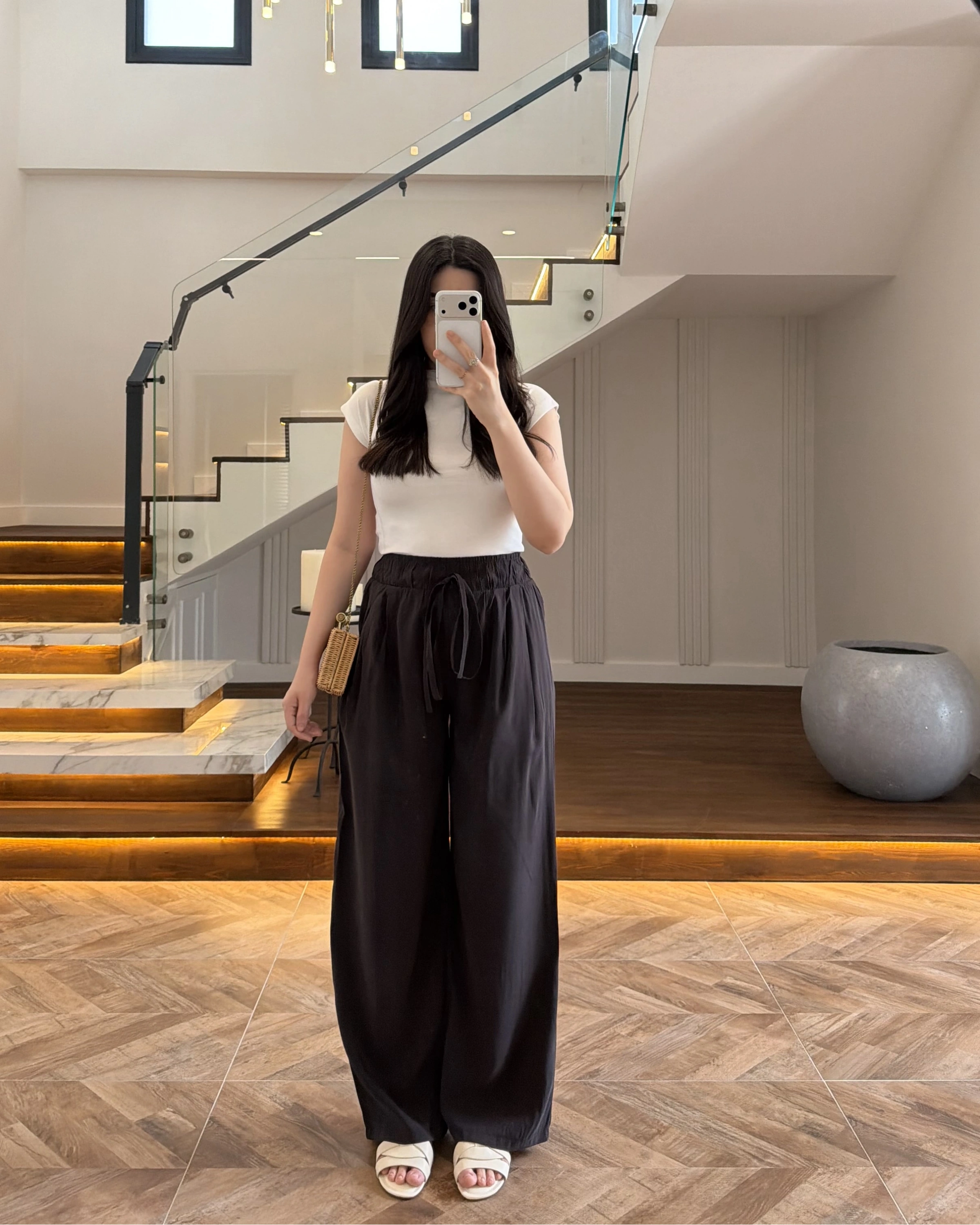KAHVE YÜKSEK BEL MODAL PANTOLON -3720
