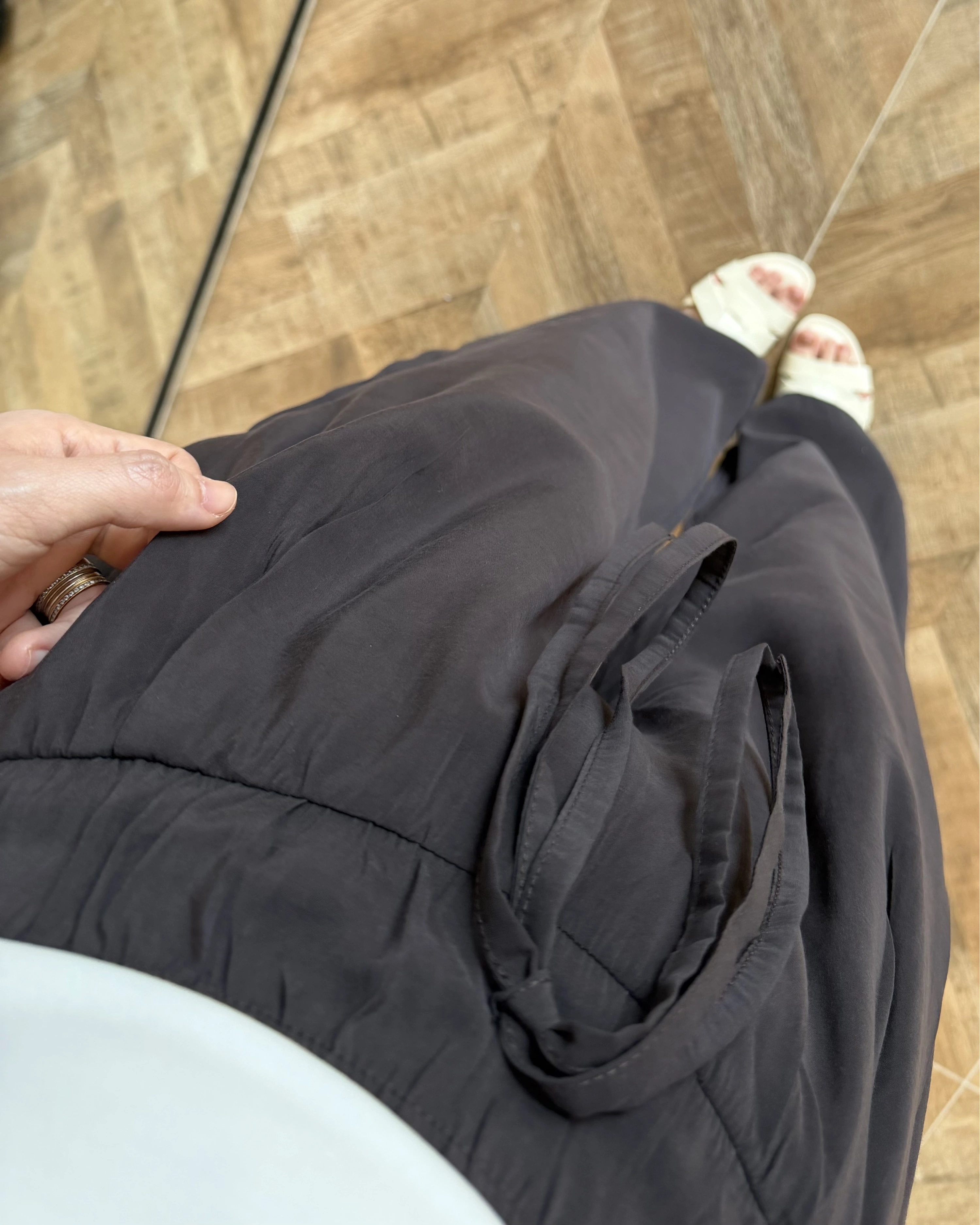 KAHVE YÜKSEK BEL MODAL PANTOLON -3720