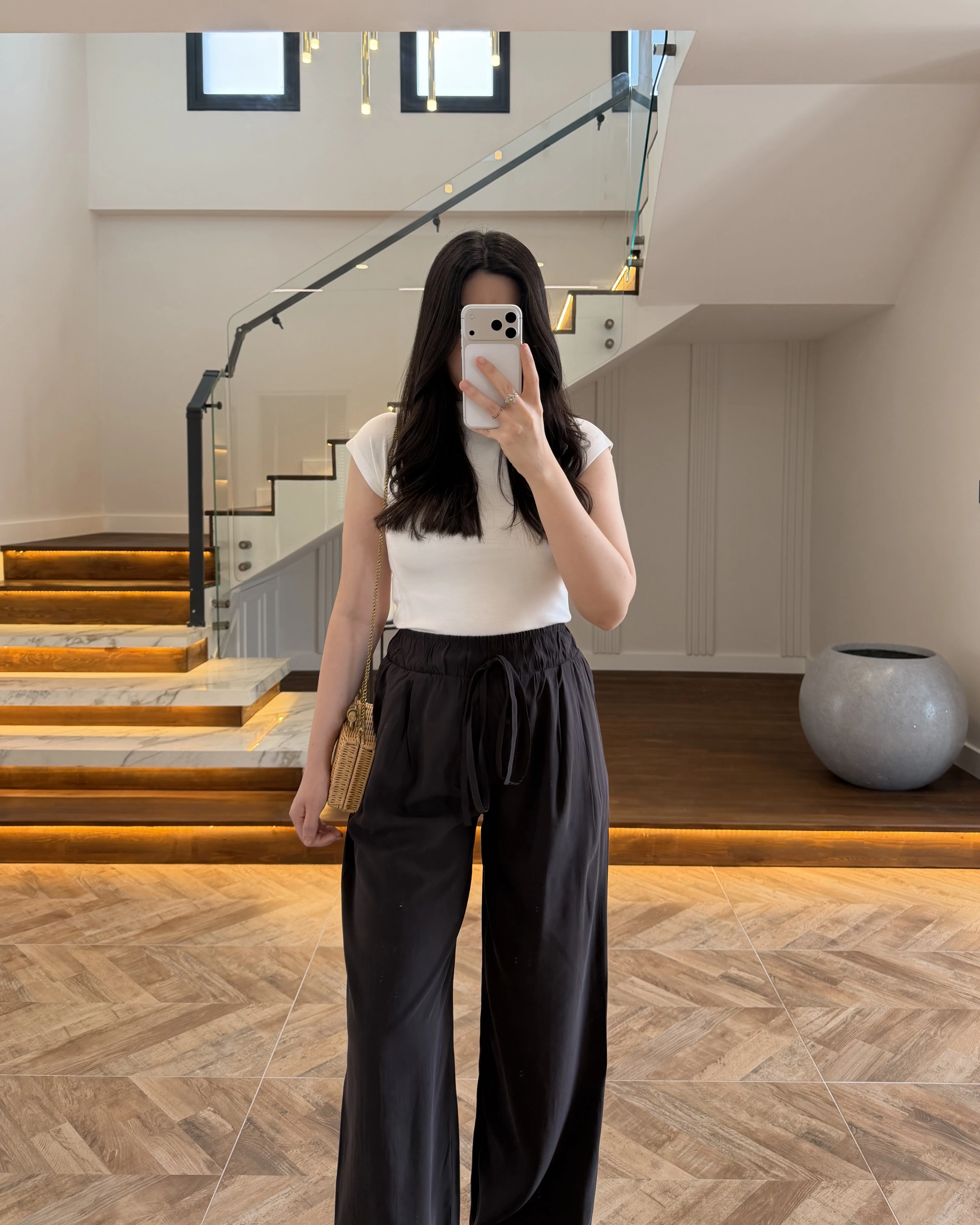 KAHVE YÜKSEK BEL MODAL PANTOLON -3720