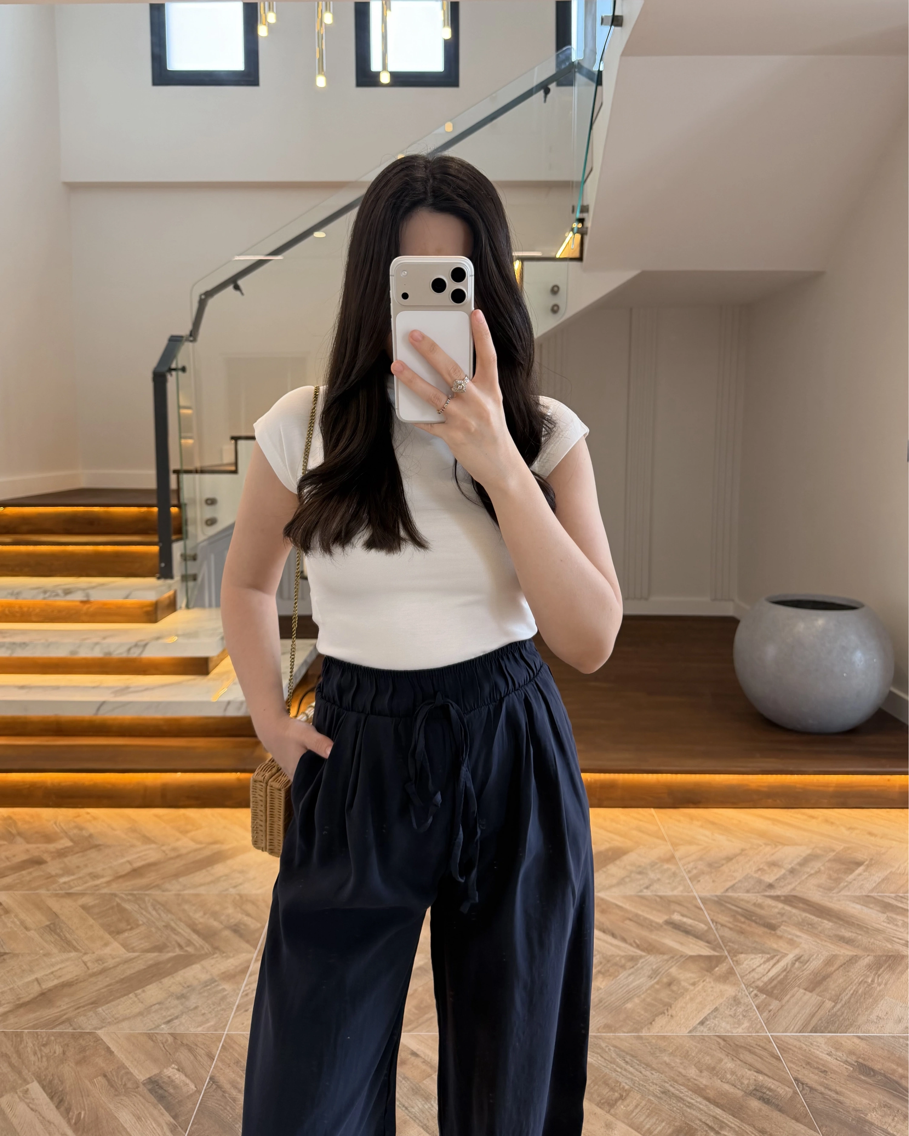LACİVERT YÜKSEK BEL MODAL PANTOLON -3720