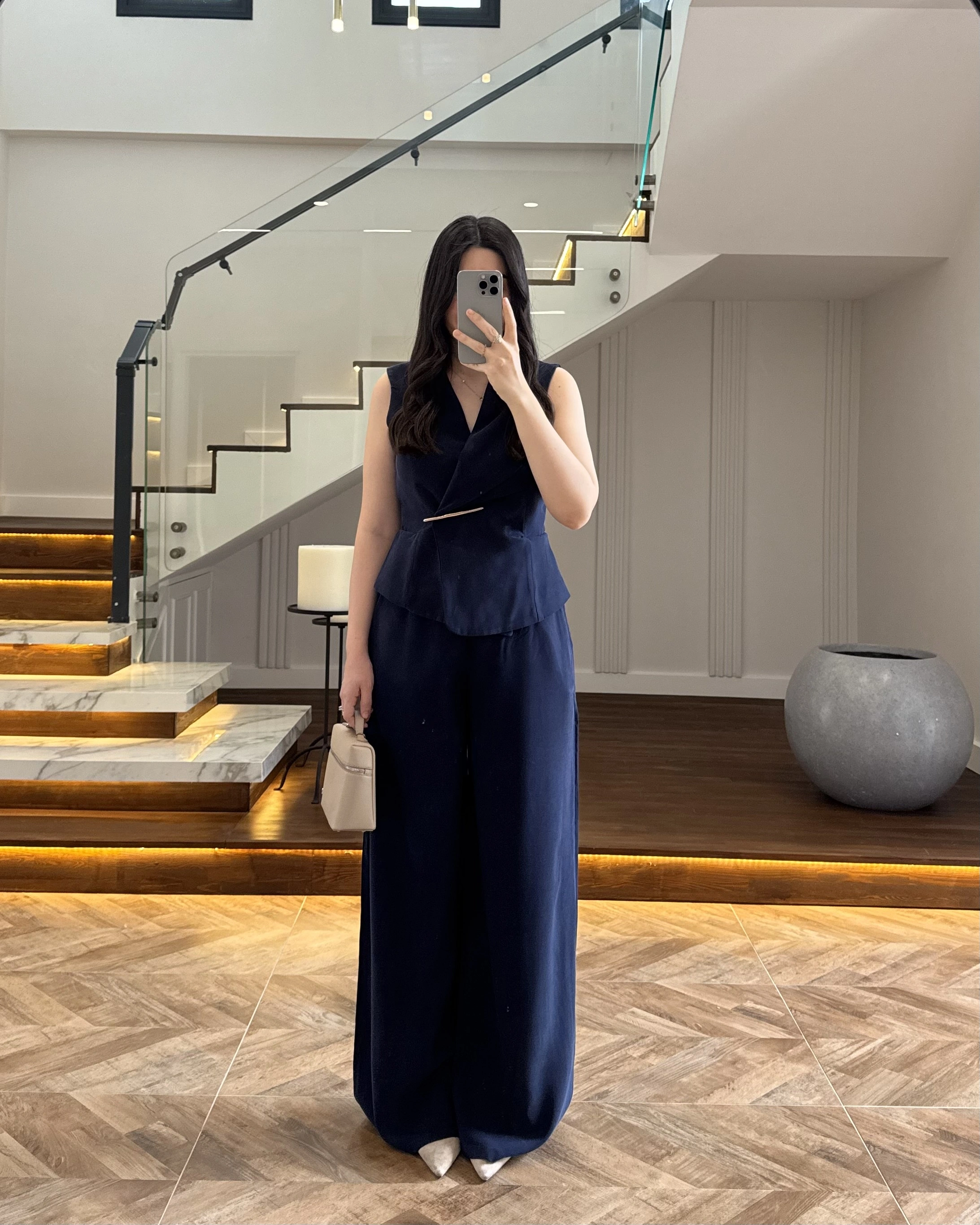 LACİVERT GOLD AKSESUARLI TULUM-580791
