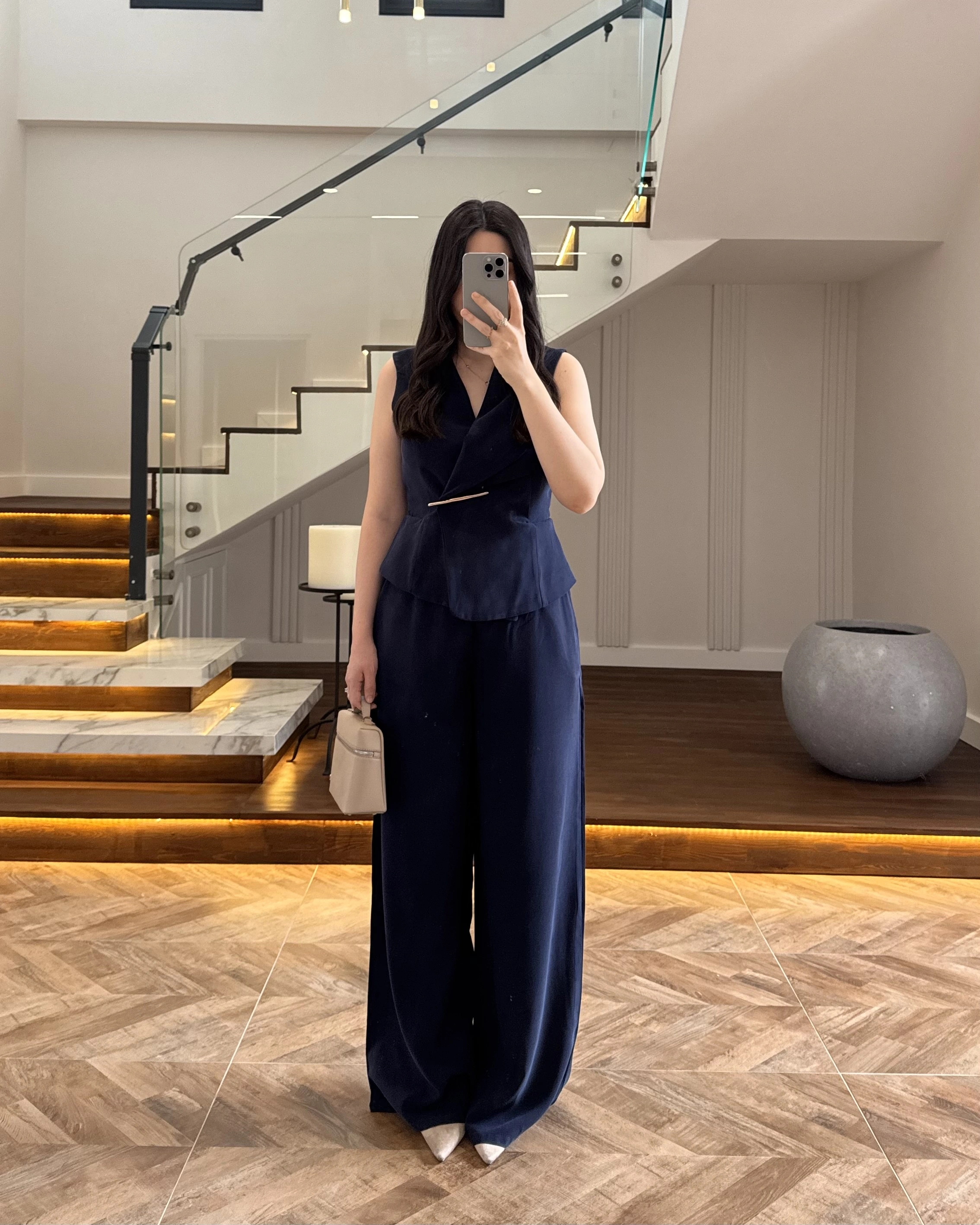 LACİVERT GOLD AKSESUARLI TULUM-580791