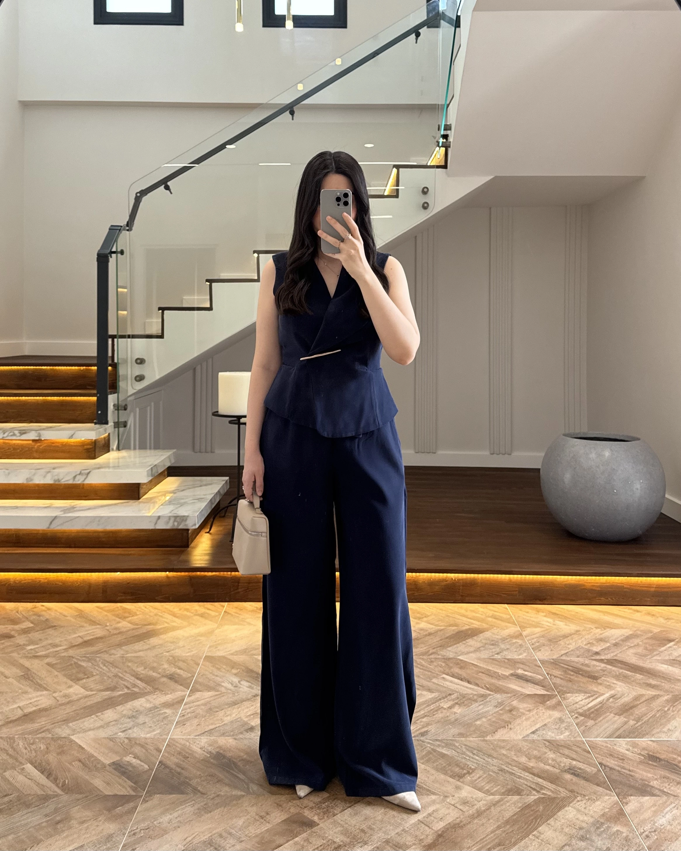 LACİVERT GOLD AKSESUARLI TULUM-580791