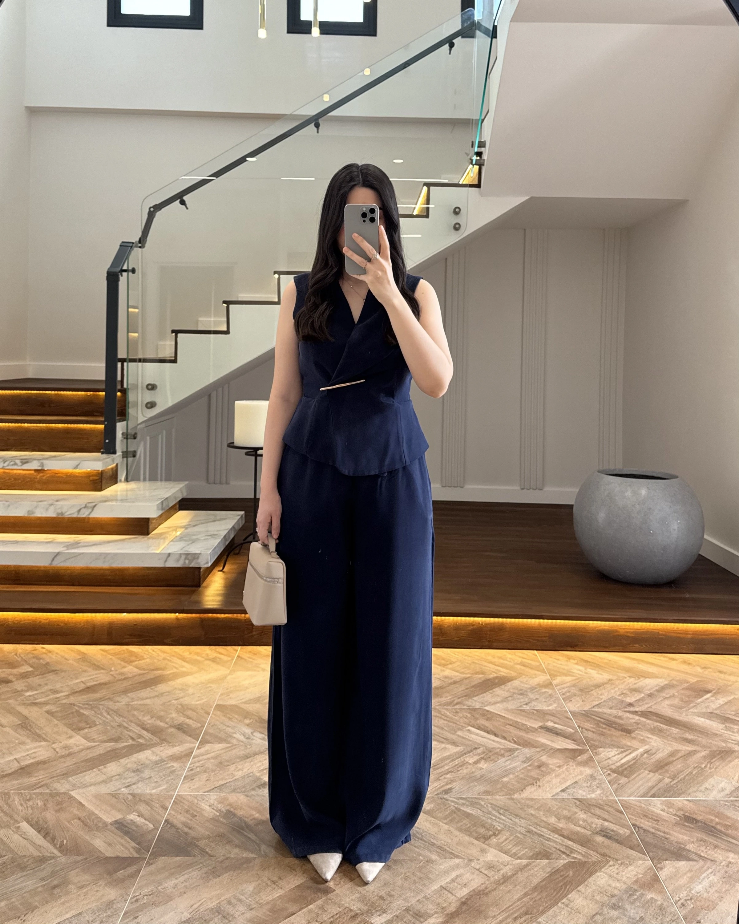 LACİVERT GOLD AKSESUARLI TULUM-580791