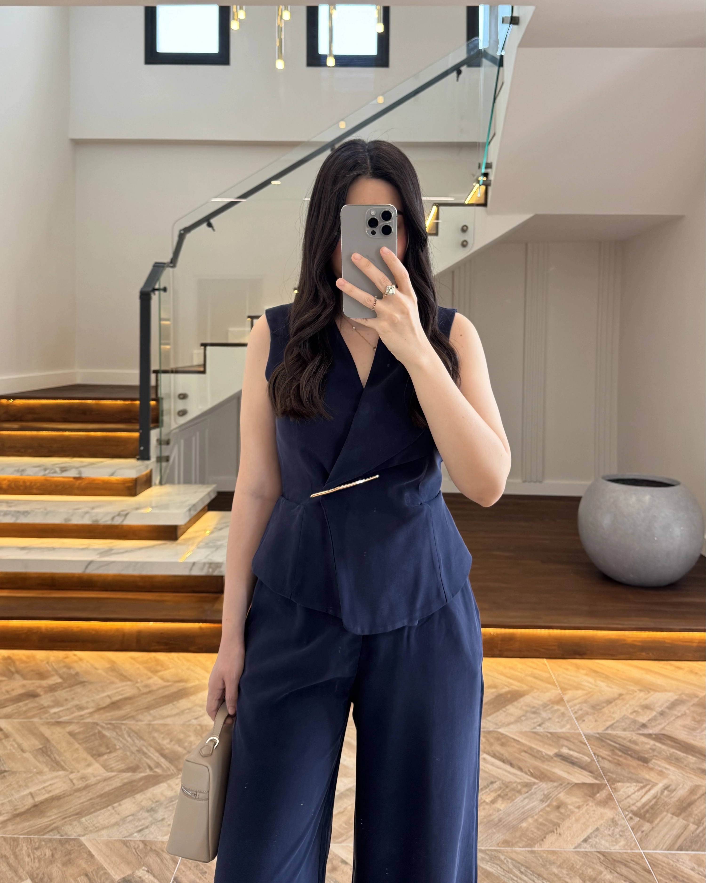 LACİVERT GOLD AKSESUARLI TULUM-580791