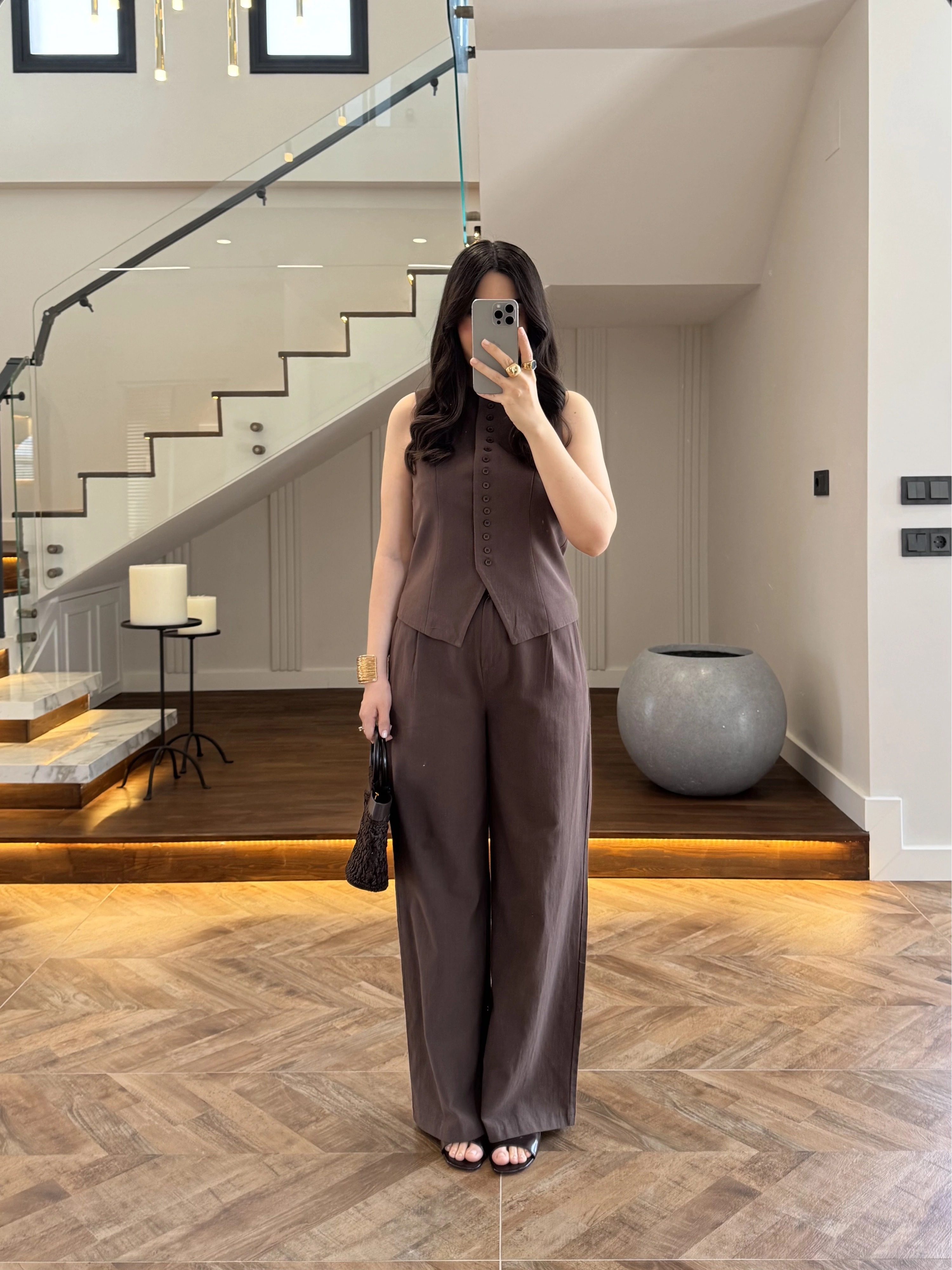 KAHVE BİSİKLET YAKA TAKIM-9148