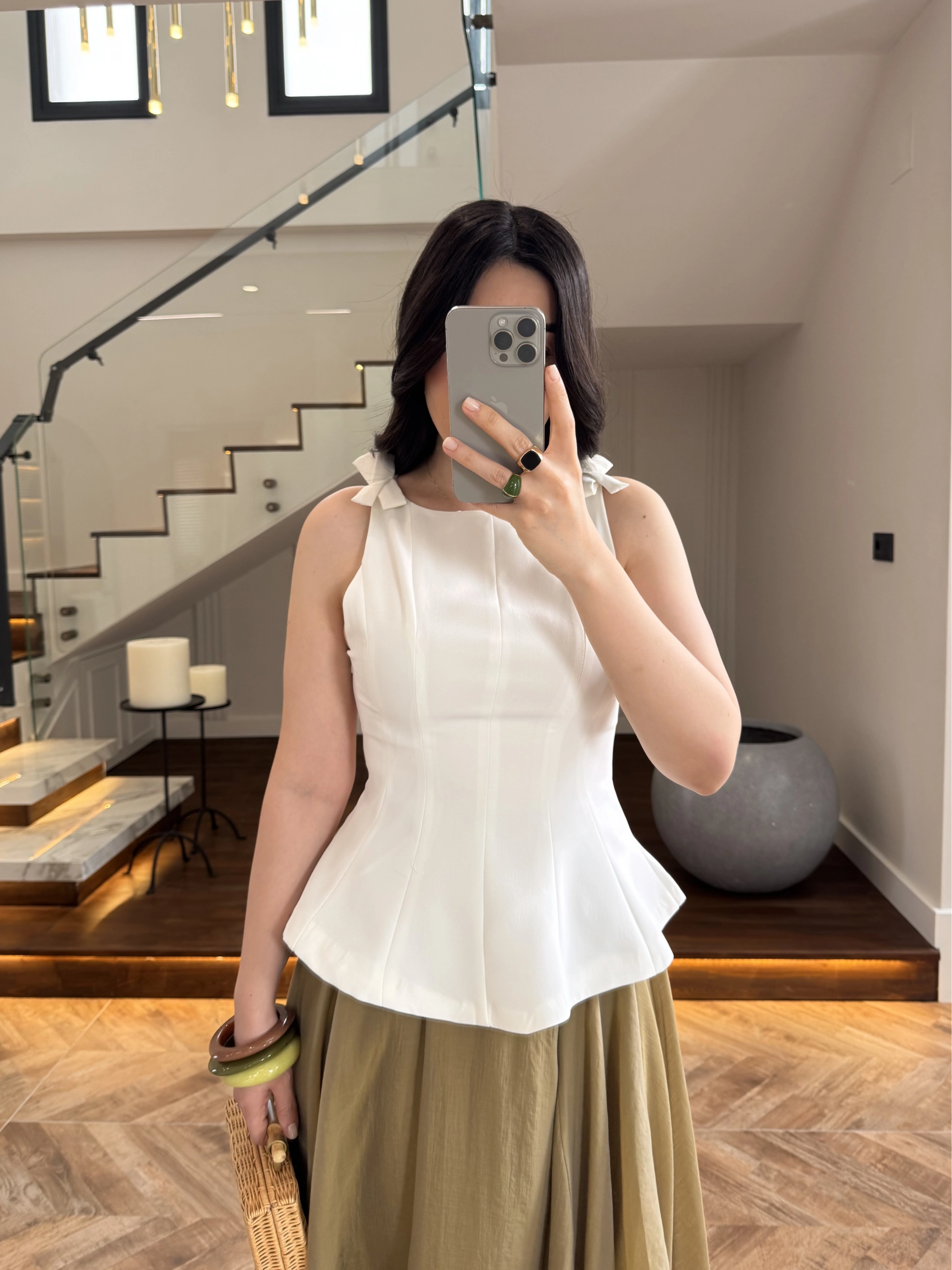 FİYONKLU BLUZ EKRU-5503