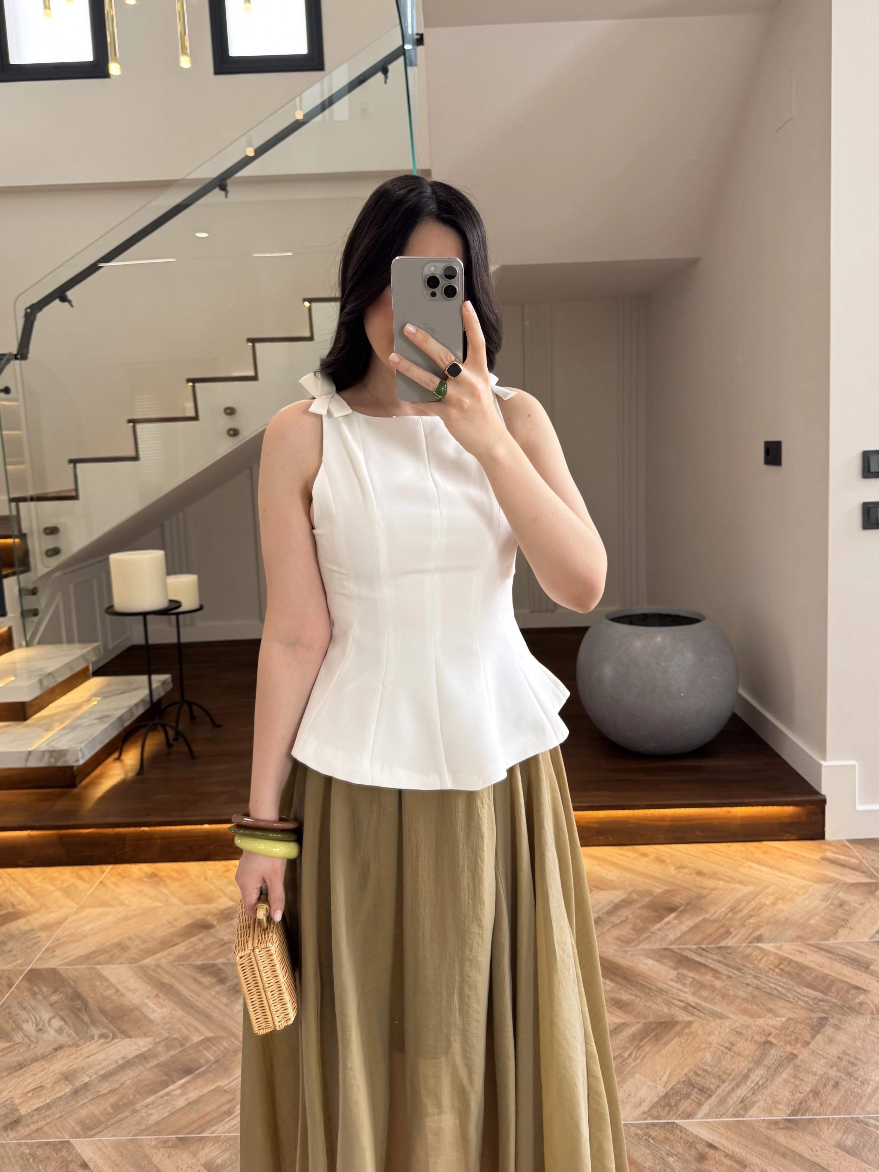 FİYONKLU BLUZ EKRU-5503