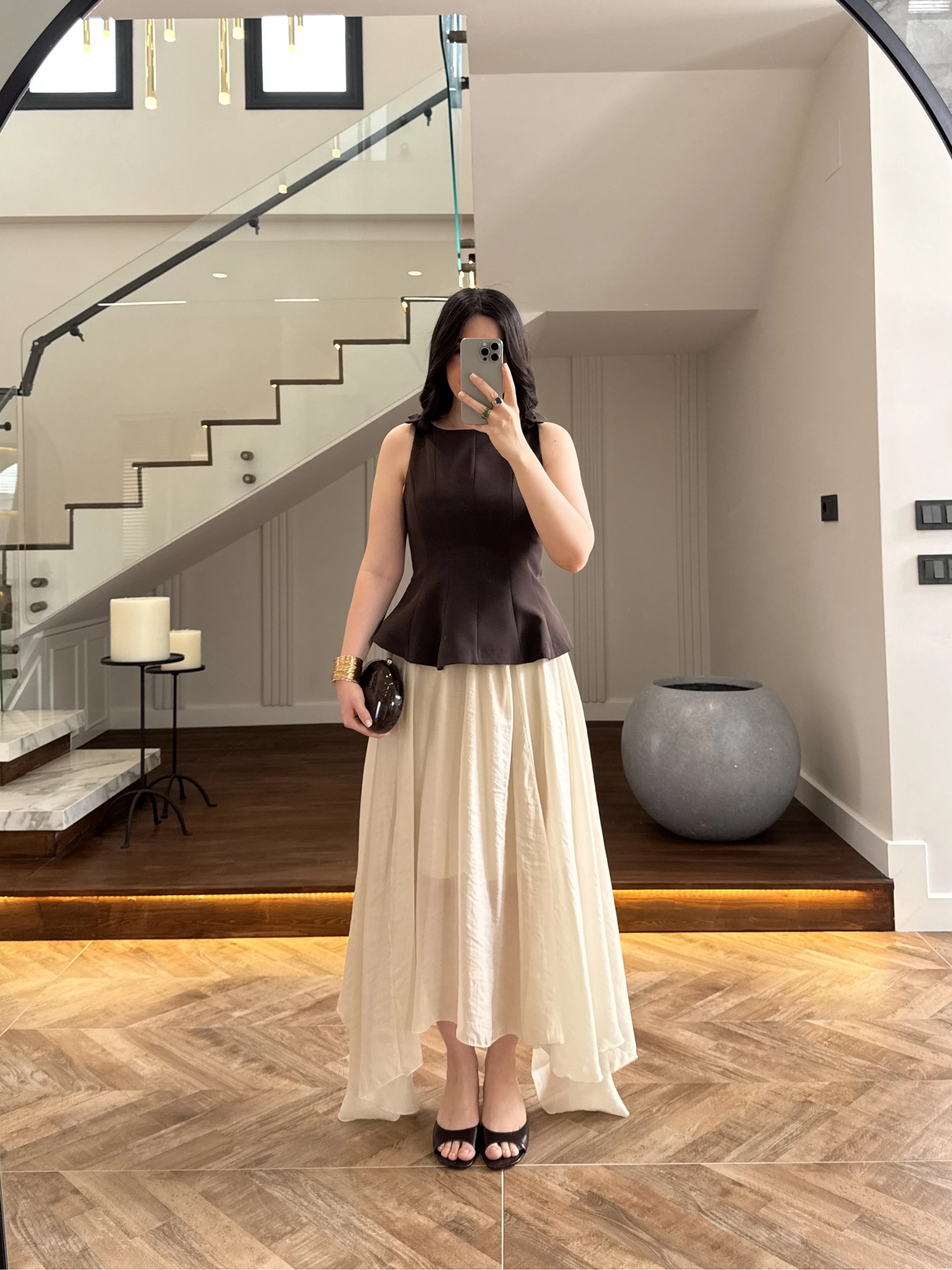 FİYONKLU BLUZ KAHVE-5503