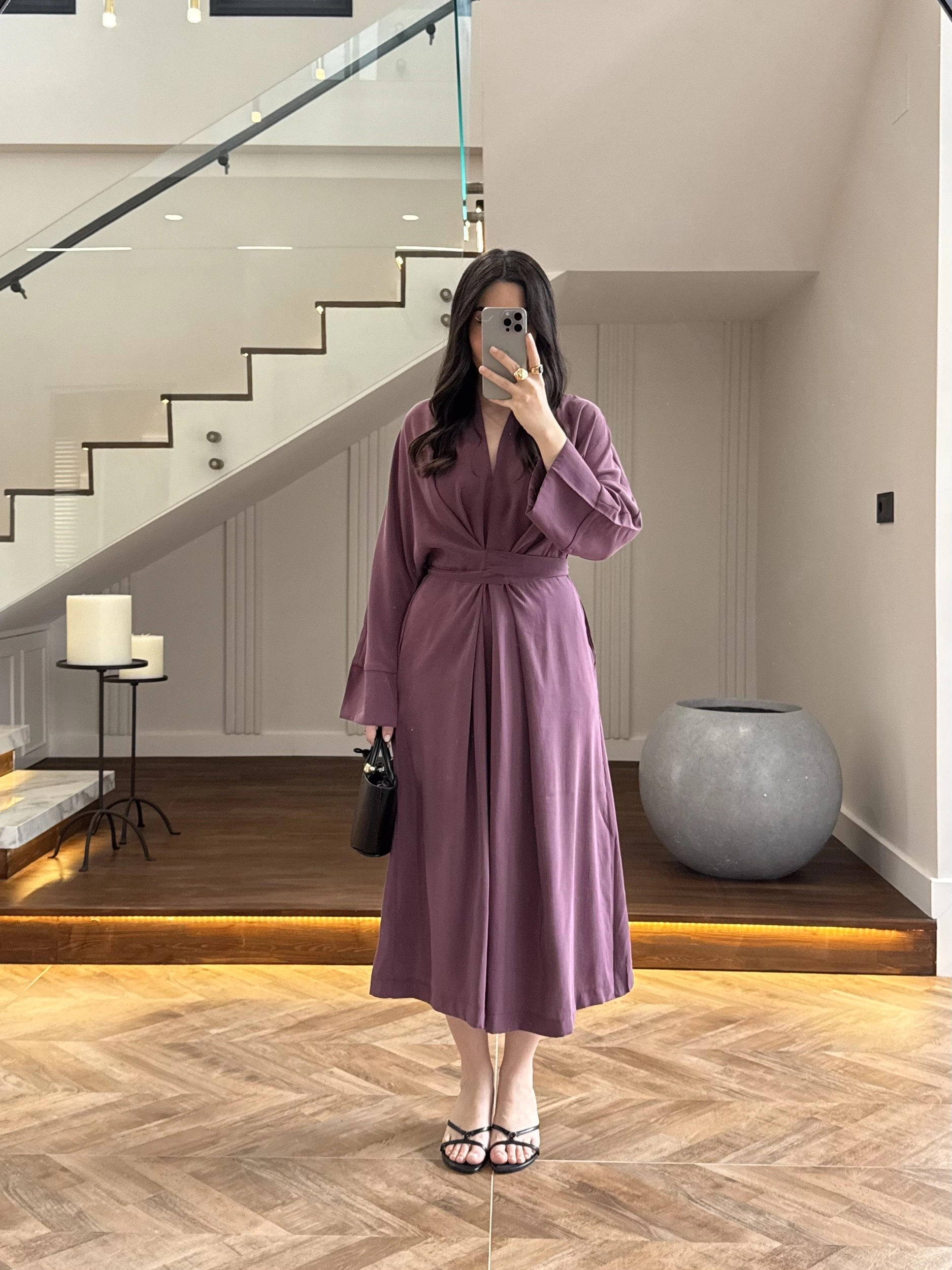 MÜRDÜM KUŞAKLI ELBİSE-3412