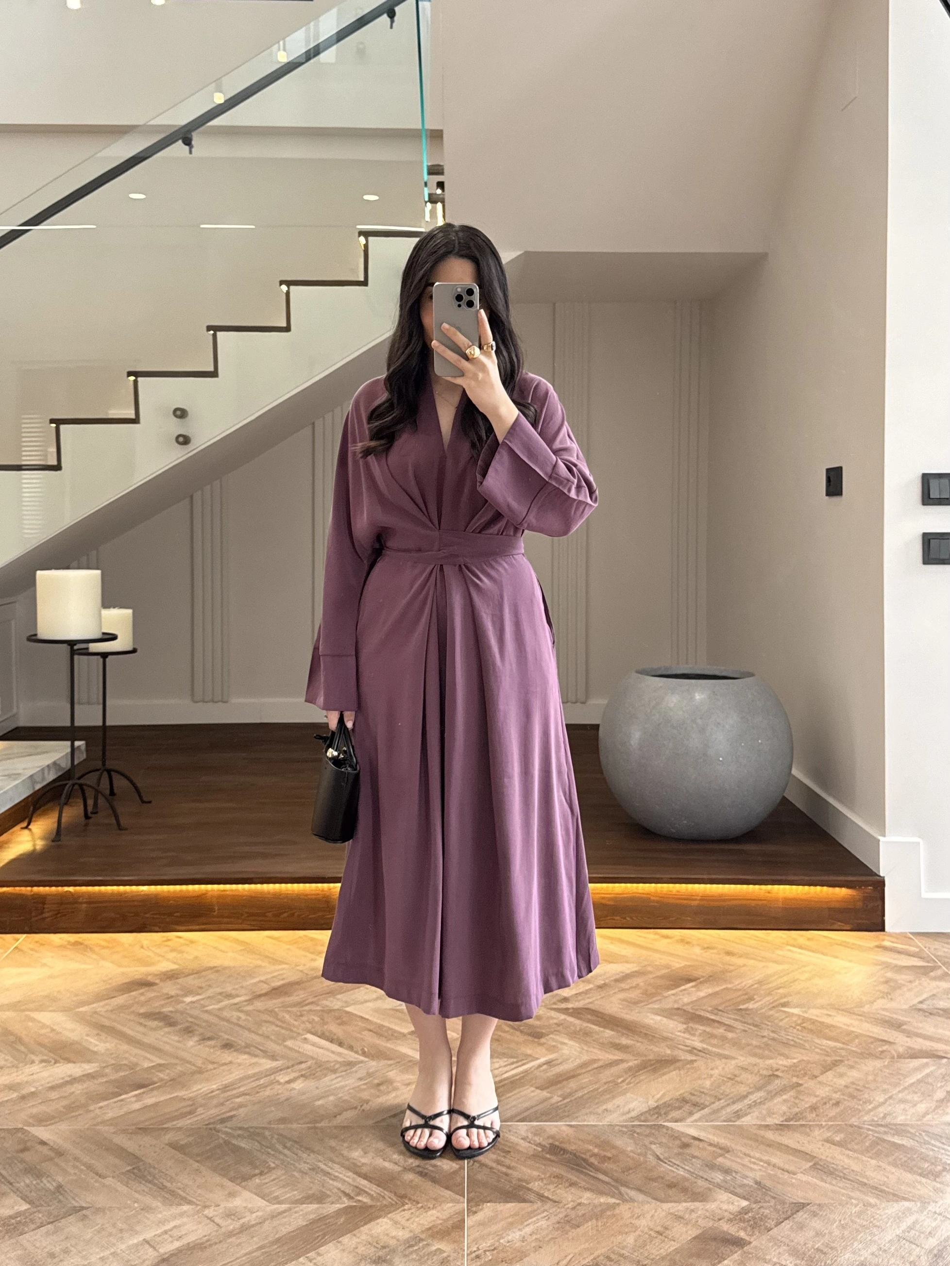 MÜRDÜM KUŞAKLI ELBİSE-3412