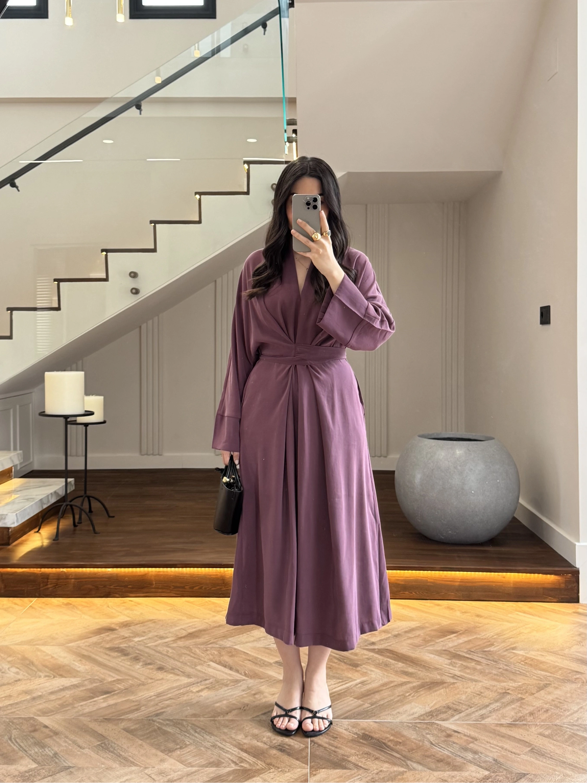 MÜRDÜM KUŞAKLI ELBİSE-3412