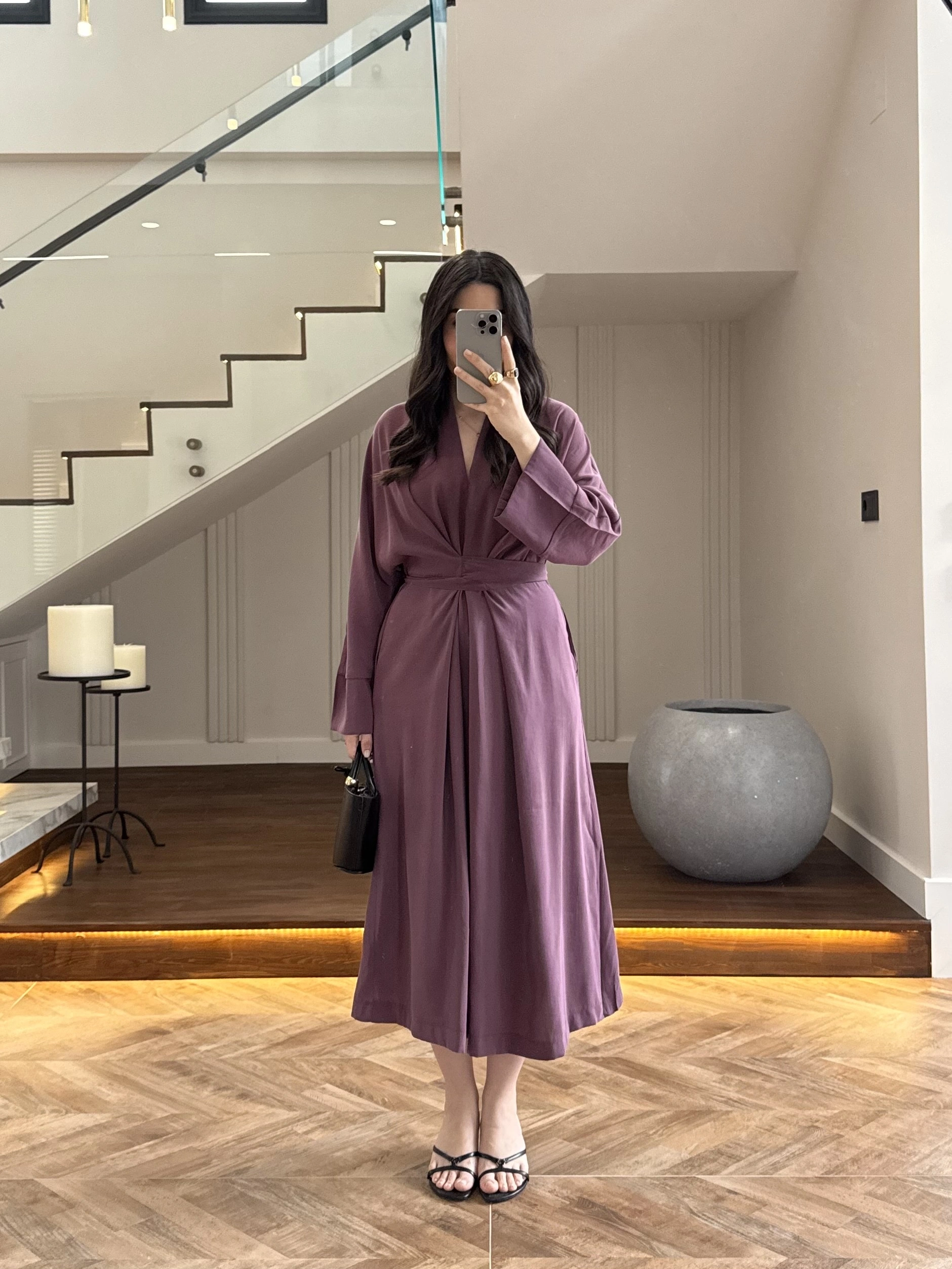 MÜRDÜM KUŞAKLI ELBİSE-3412
