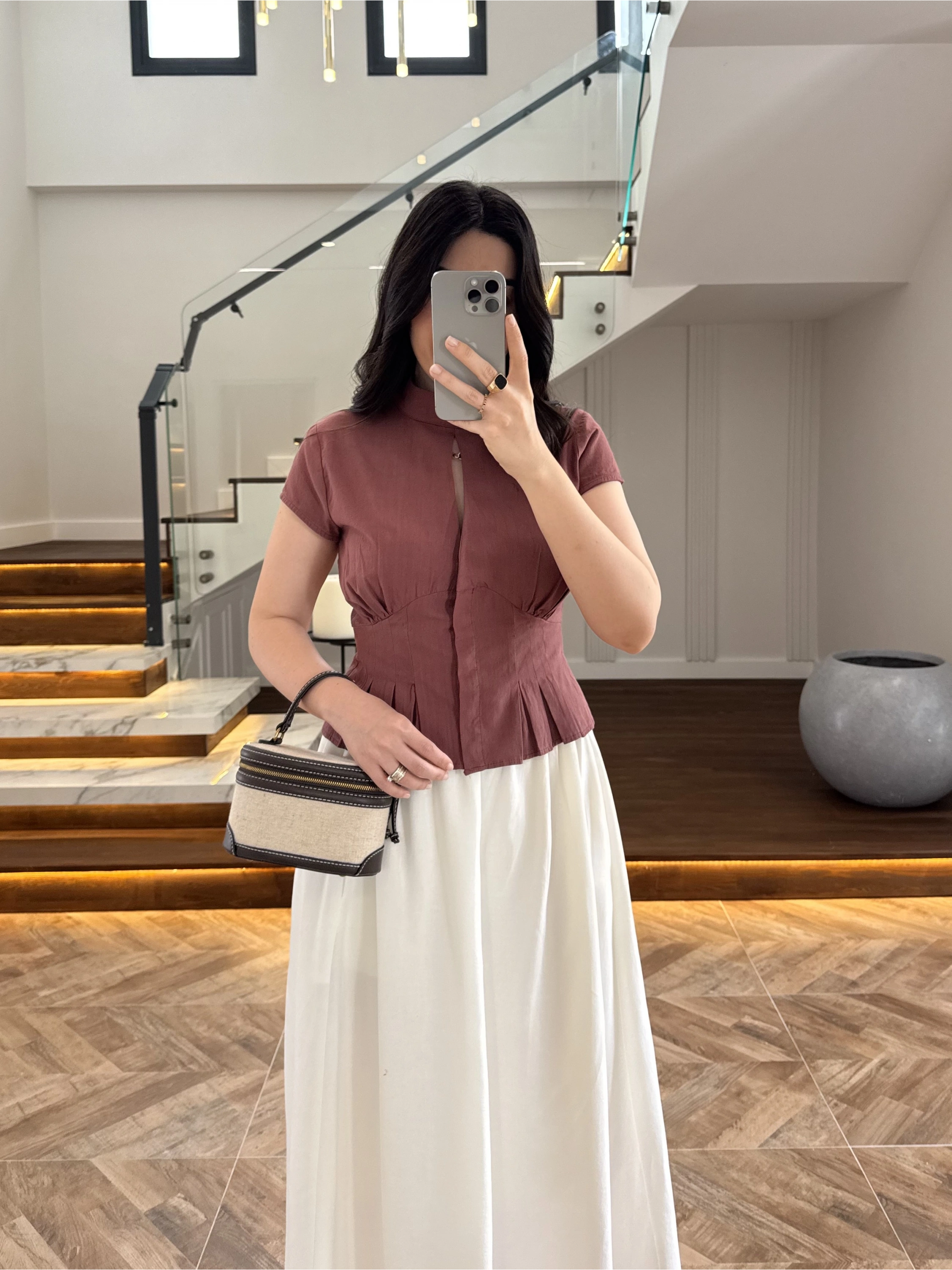 KİREMİT KISA KOL BLUZ -5500