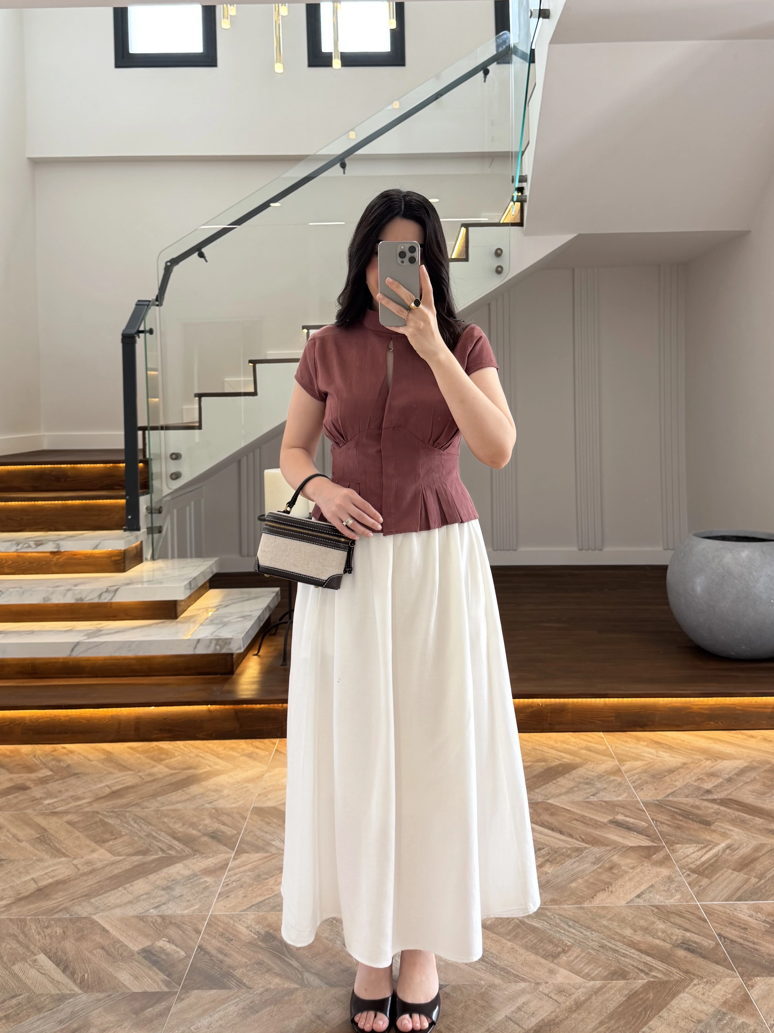 KİREMİT KISA KOL BLUZ -5500