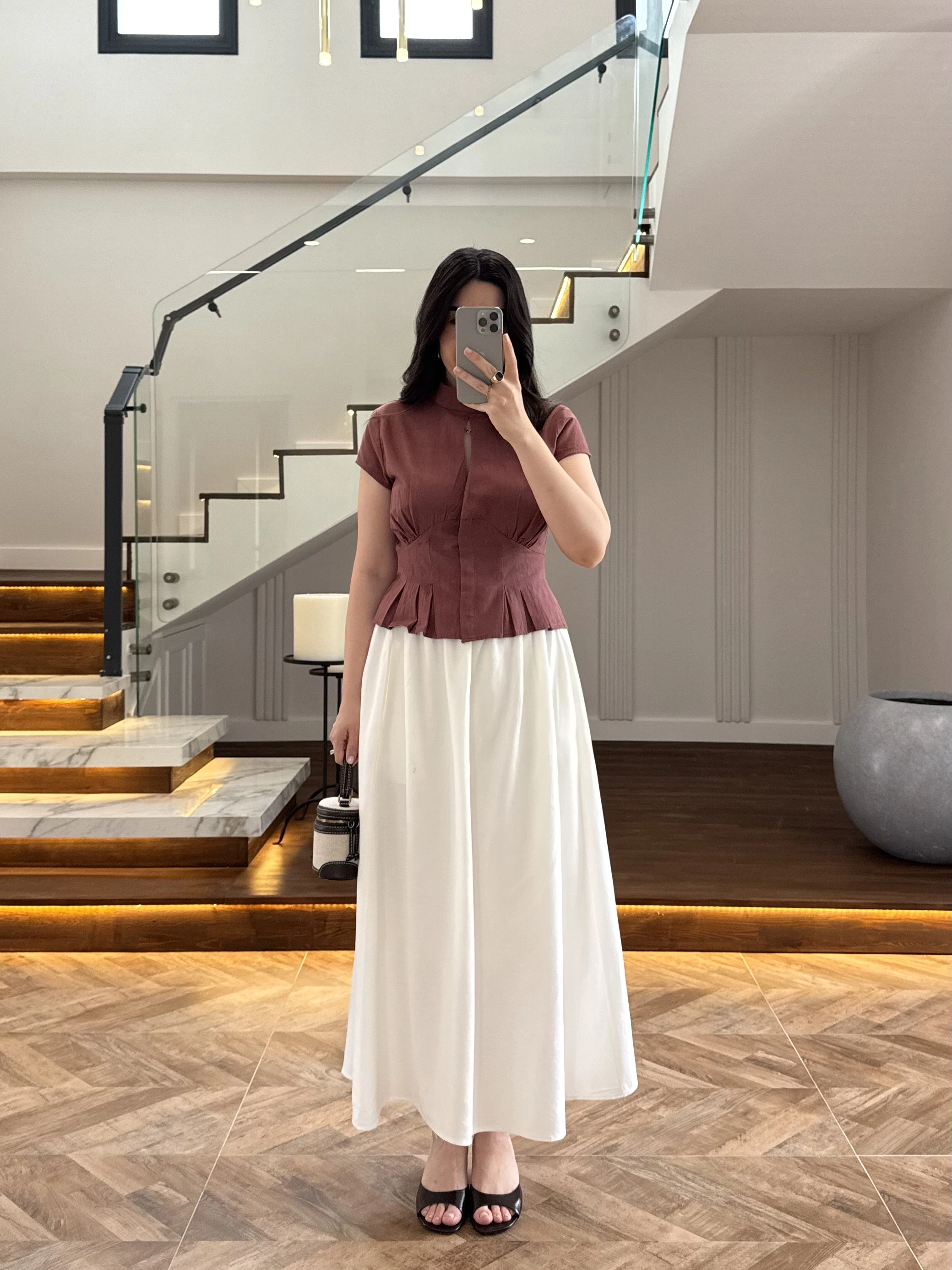 KİREMİT KISA KOL BLUZ -5500