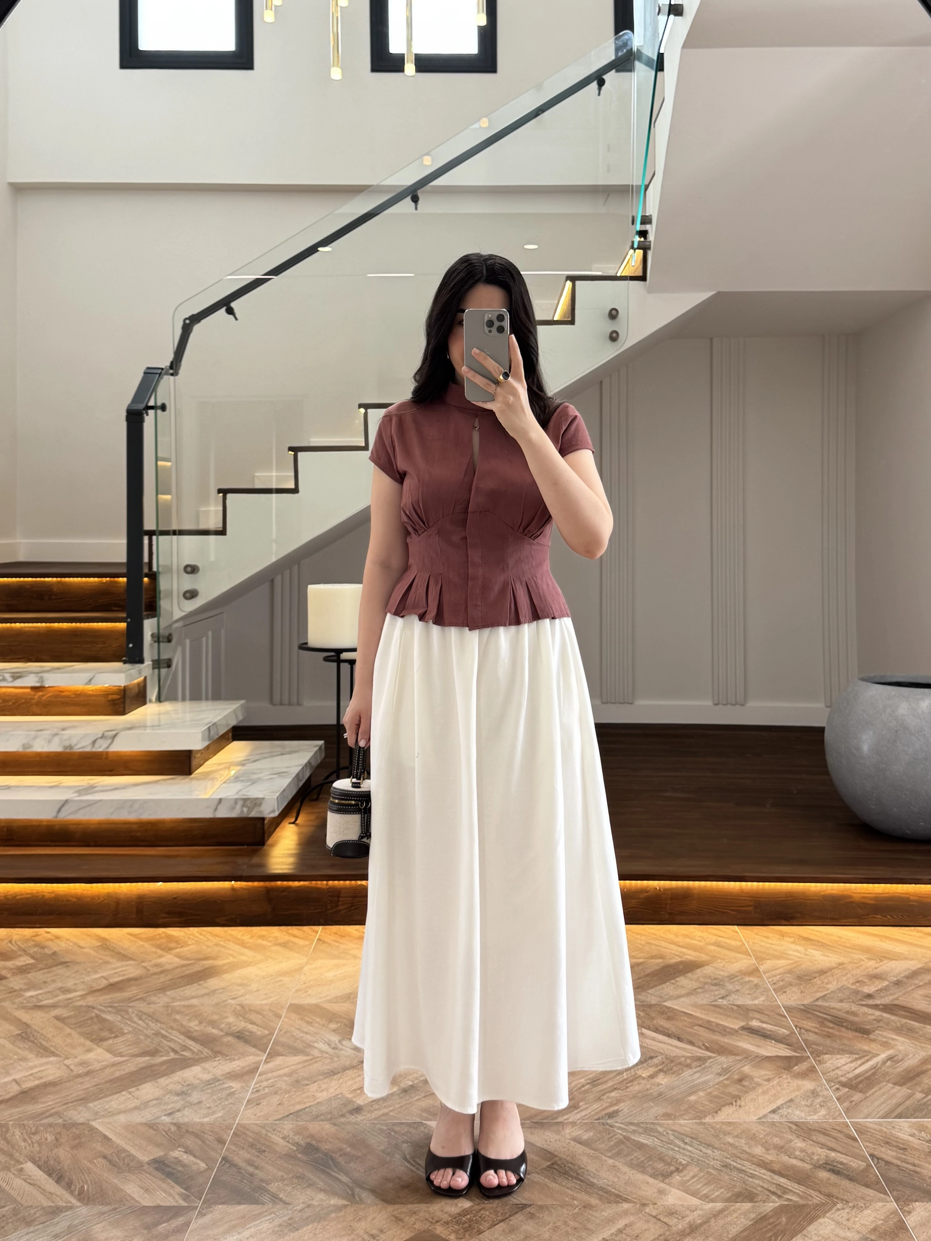 KİREMİT KISA KOL BLUZ -5500