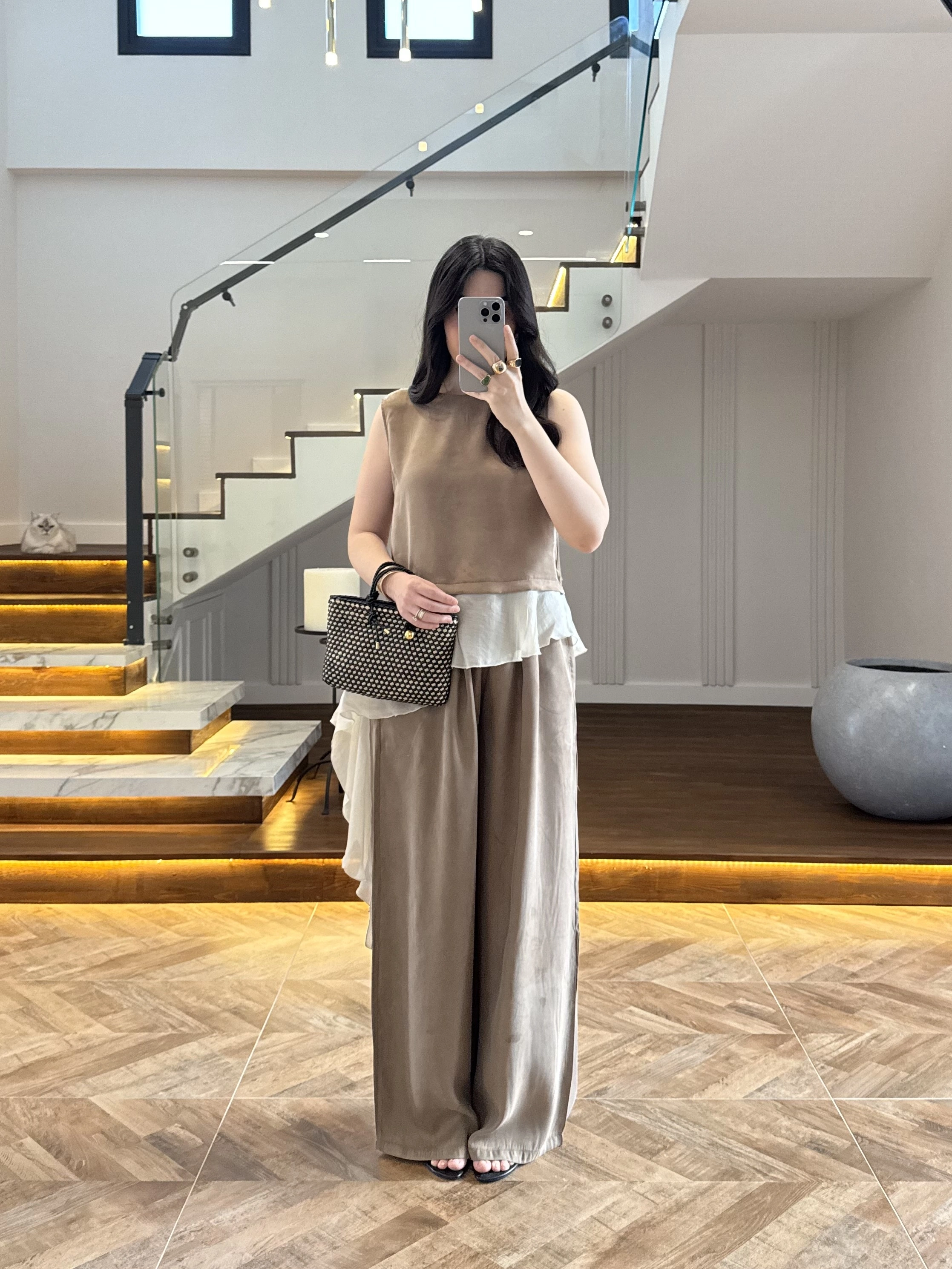 BRONZ GARNİLİ BLUZ PANTOLON TAKIM-51391