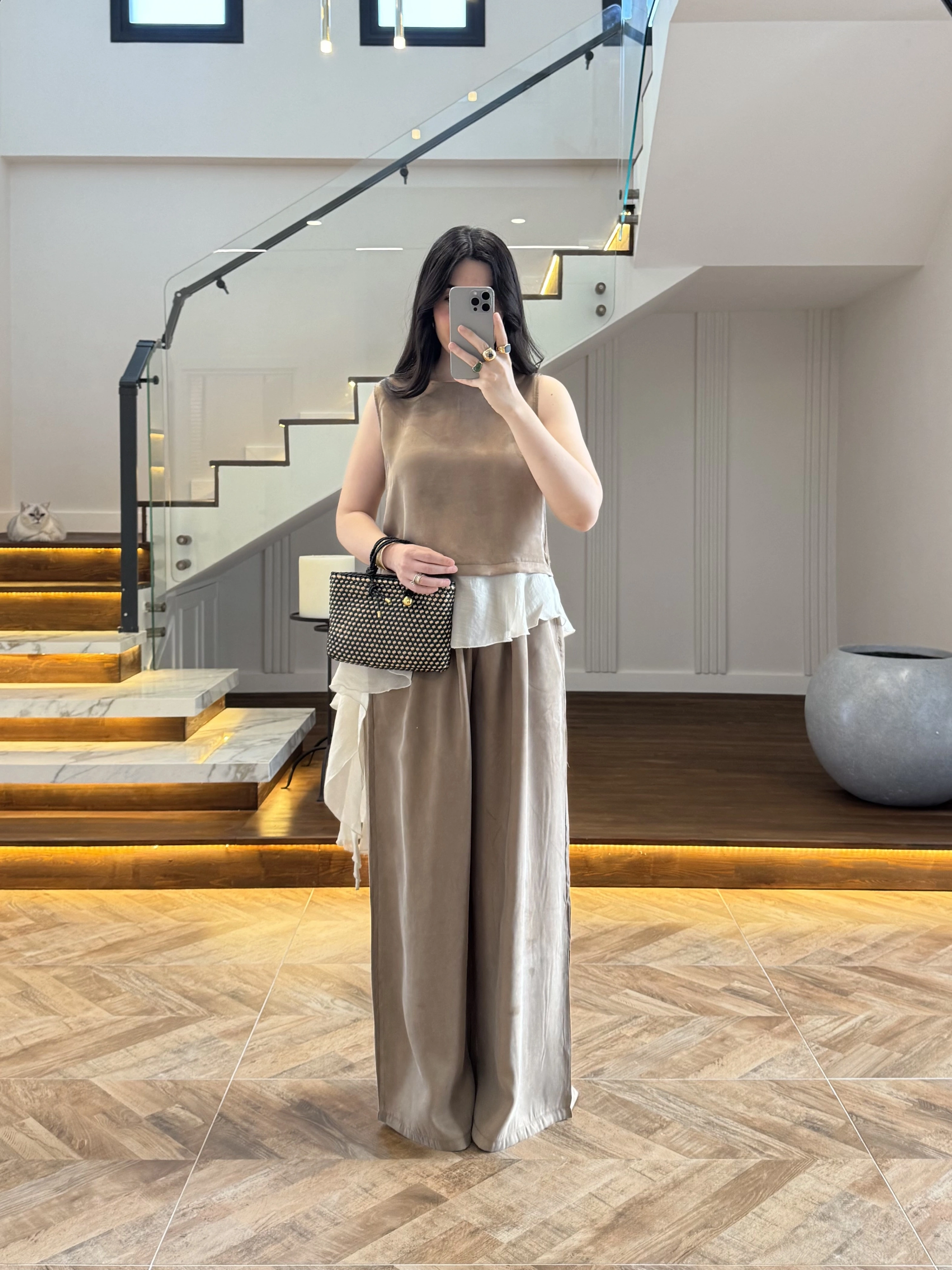BRONZ GARNİLİ BLUZ PANTOLON TAKIM-51391
