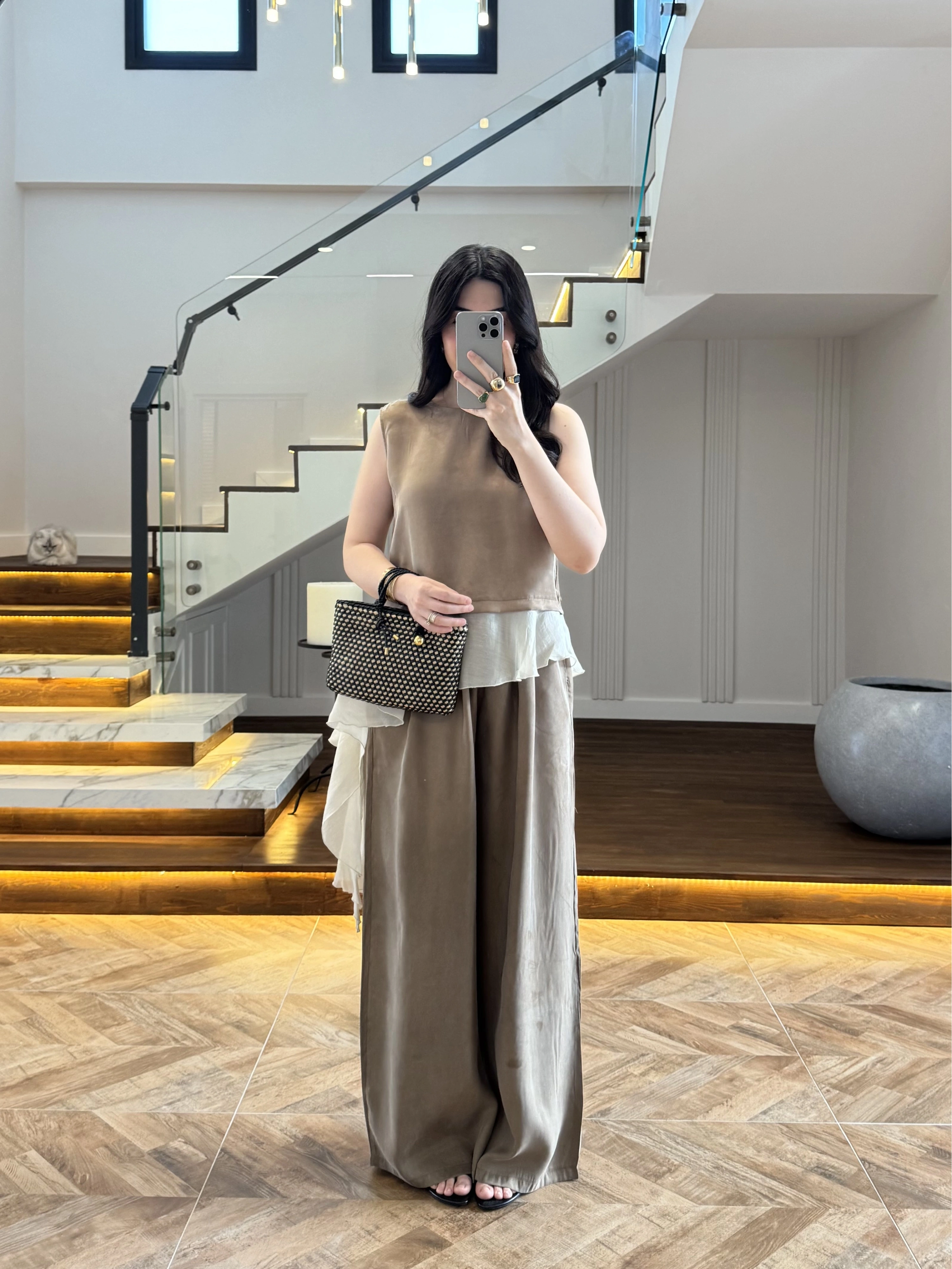 BRONZ GARNİLİ BLUZ PANTOLON TAKIM-51391