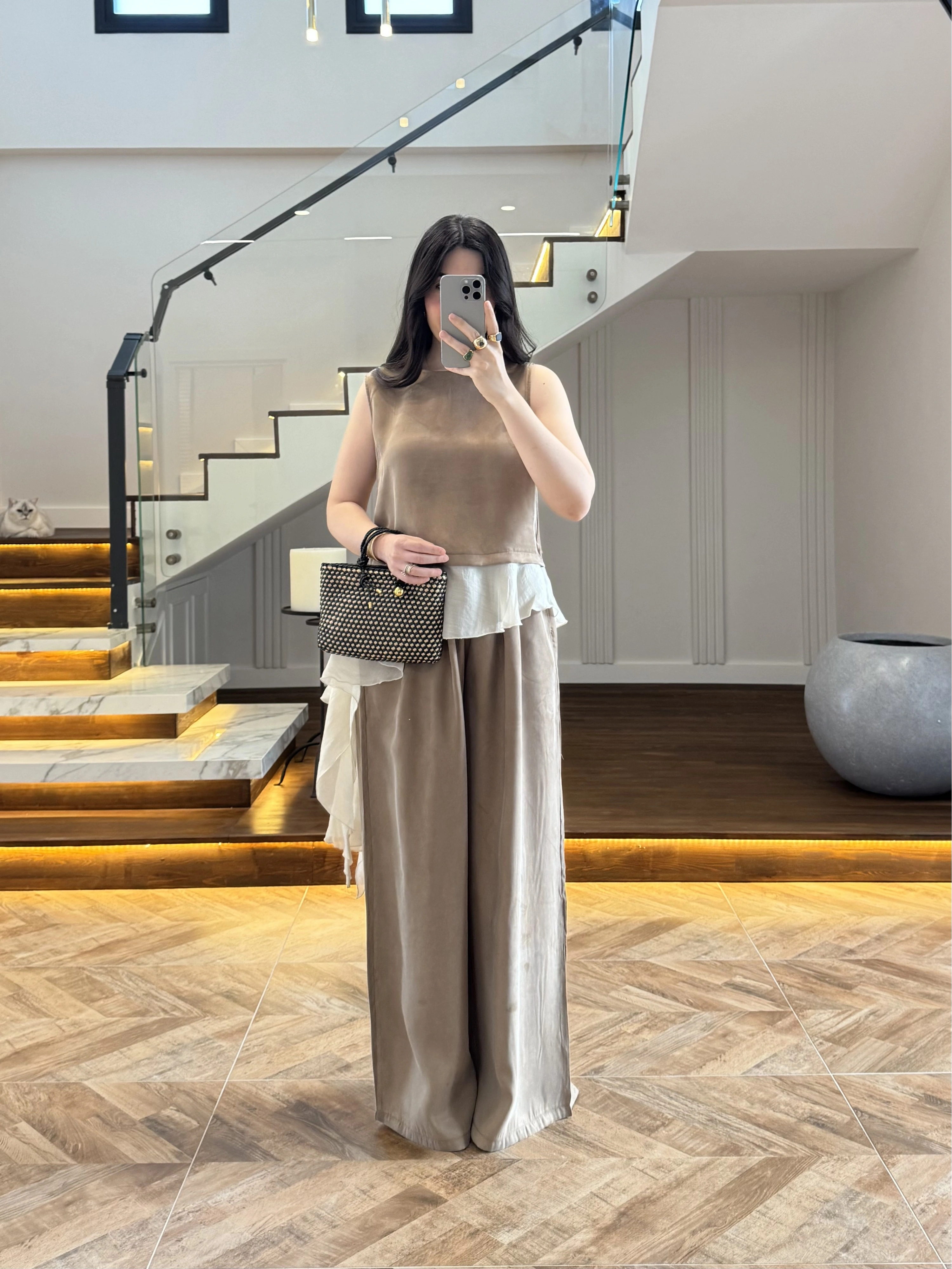 BRONZ GARNİLİ BLUZ PANTOLON TAKIM-51391