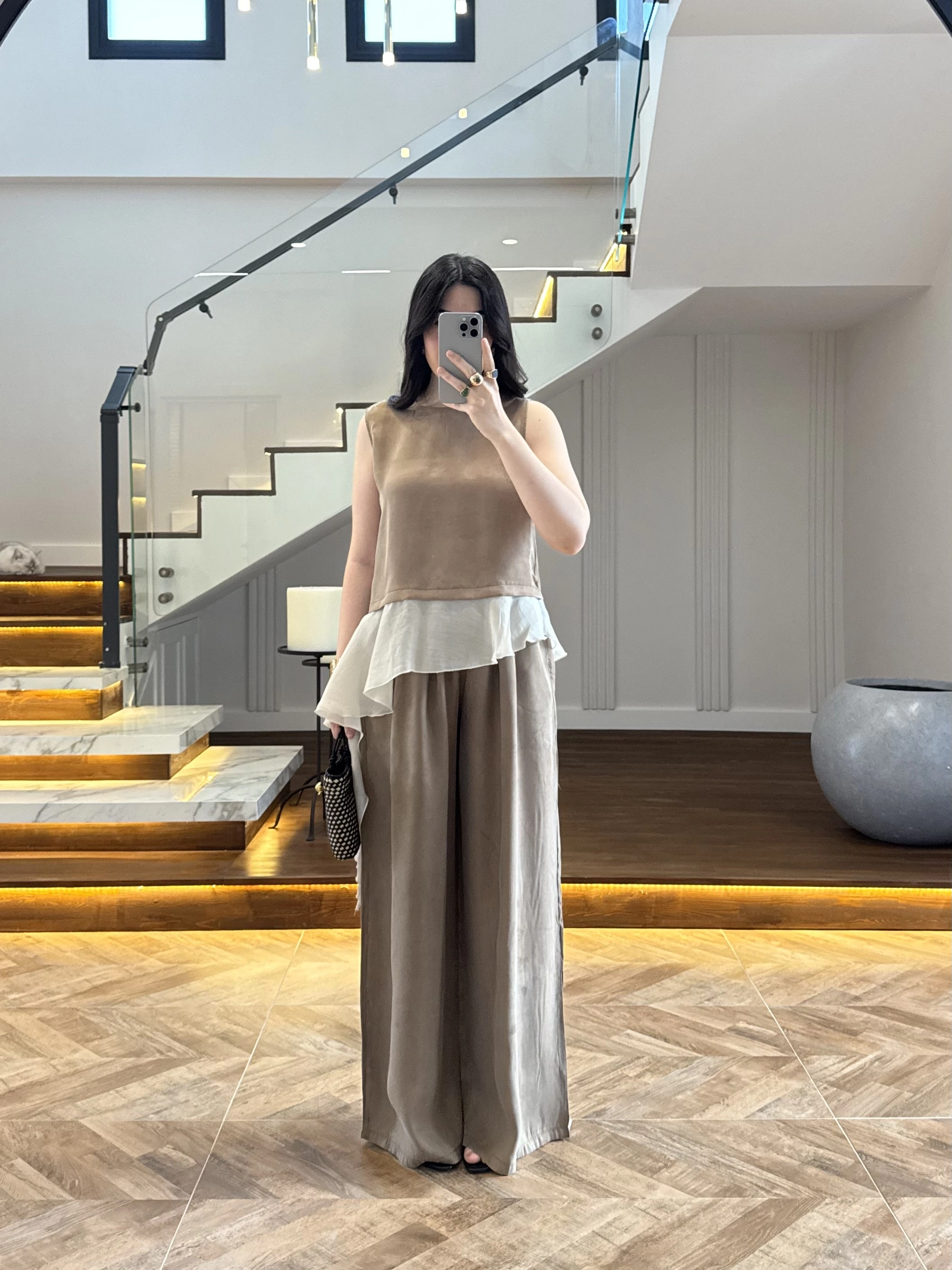BRONZ GARNİLİ BLUZ PANTOLON TAKIM-51391