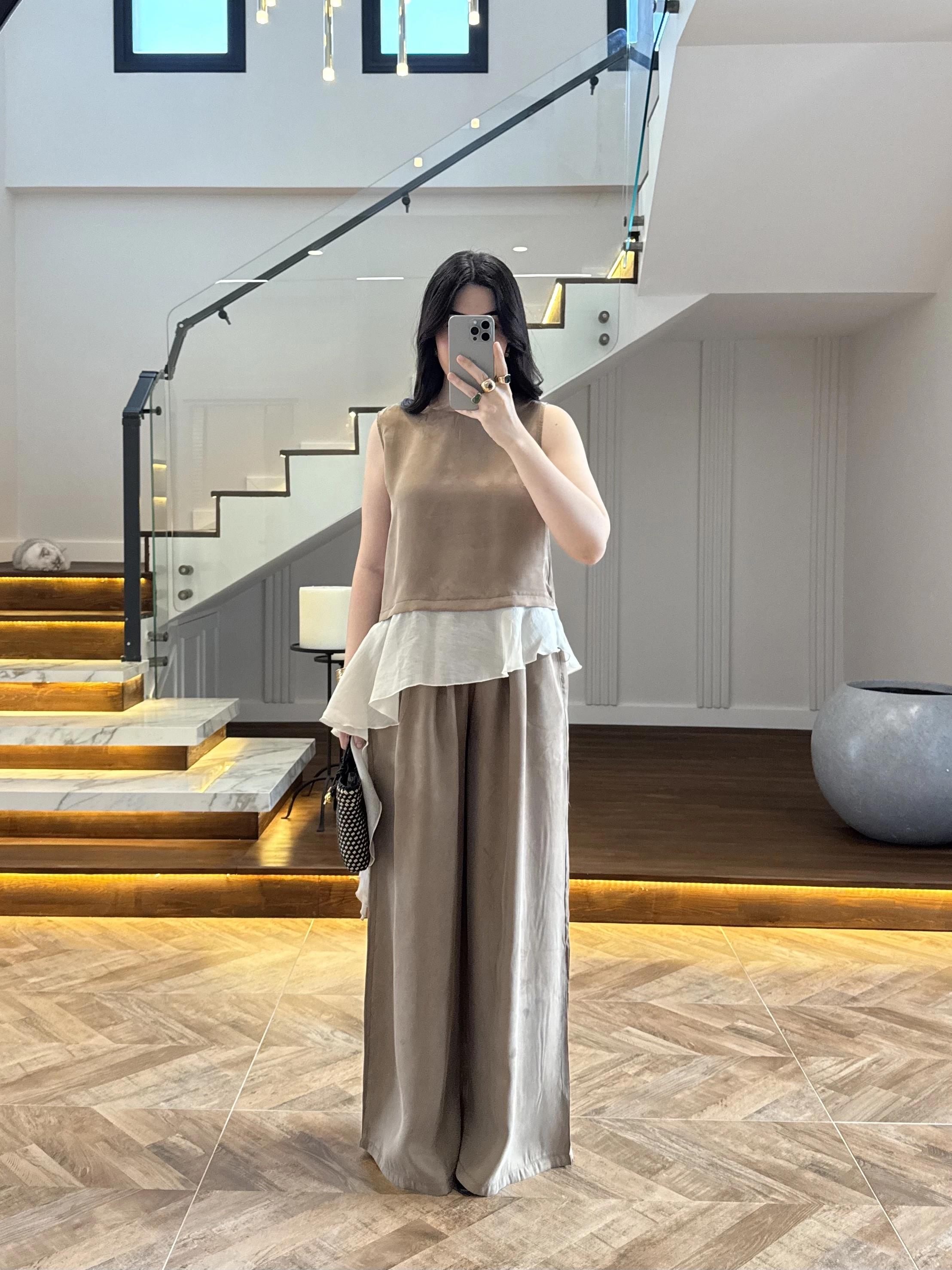 BRONZ GARNİLİ BLUZ PANTOLON TAKIM-51391