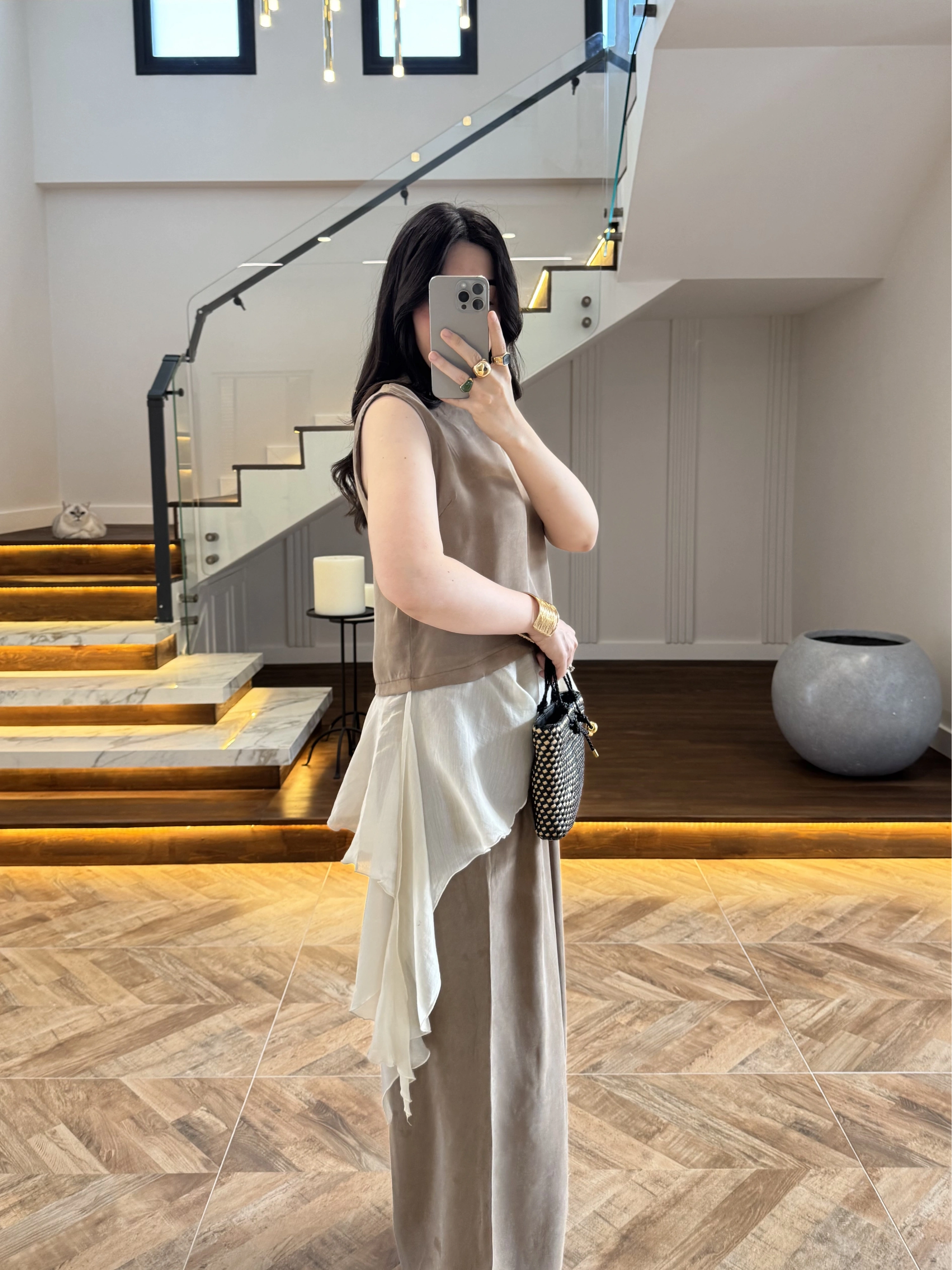 BRONZ GARNİLİ BLUZ PANTOLON TAKIM-51391