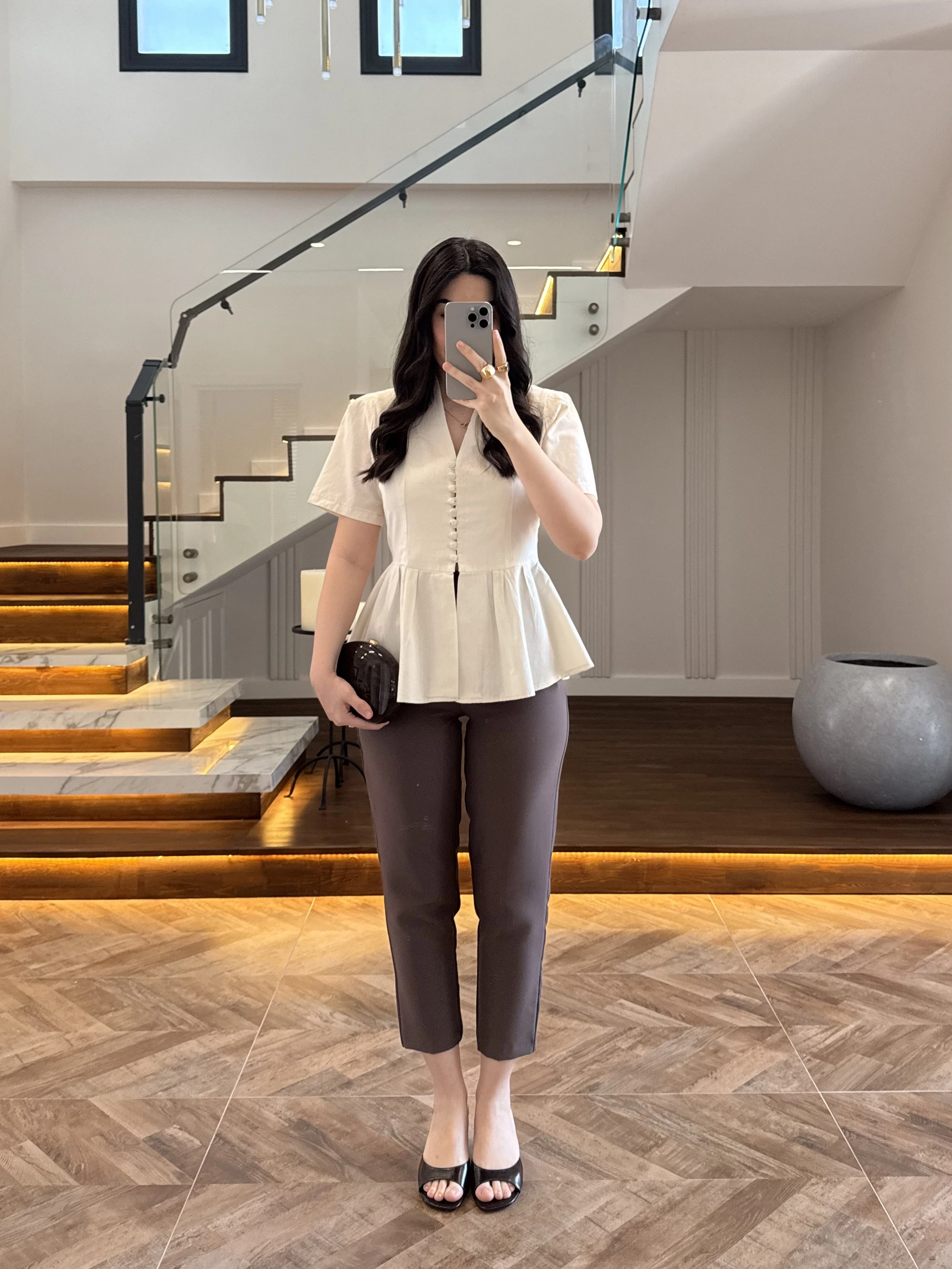 NATURAL VATKALI DÜĞME DETAY GÖMLEK-5506