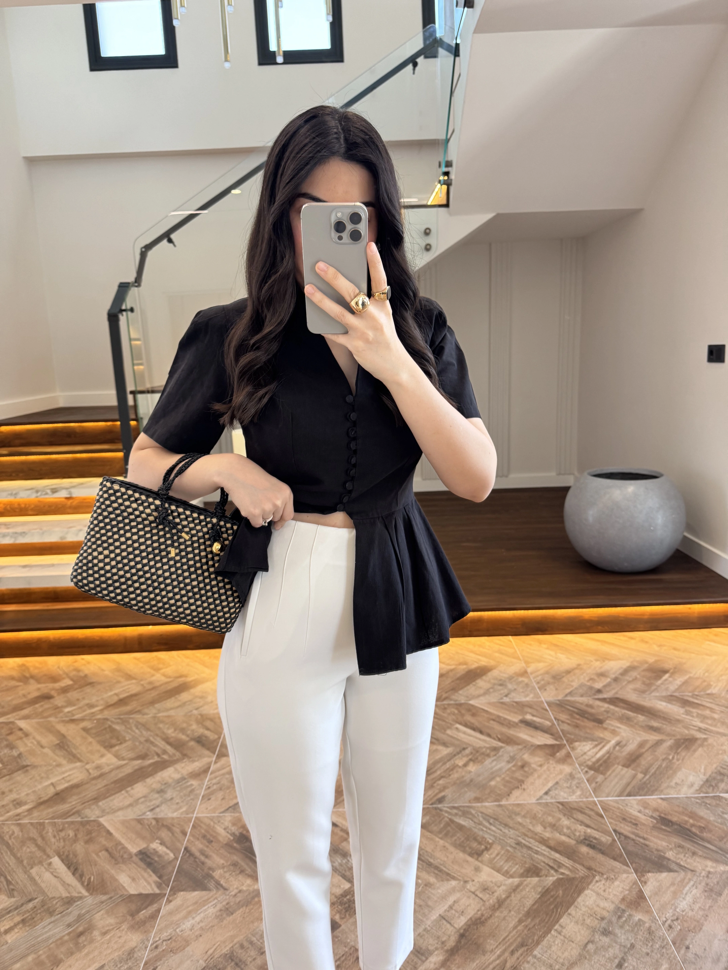 BEYAZ PENSLİ HAVUÇ PANTOLON- 50109
